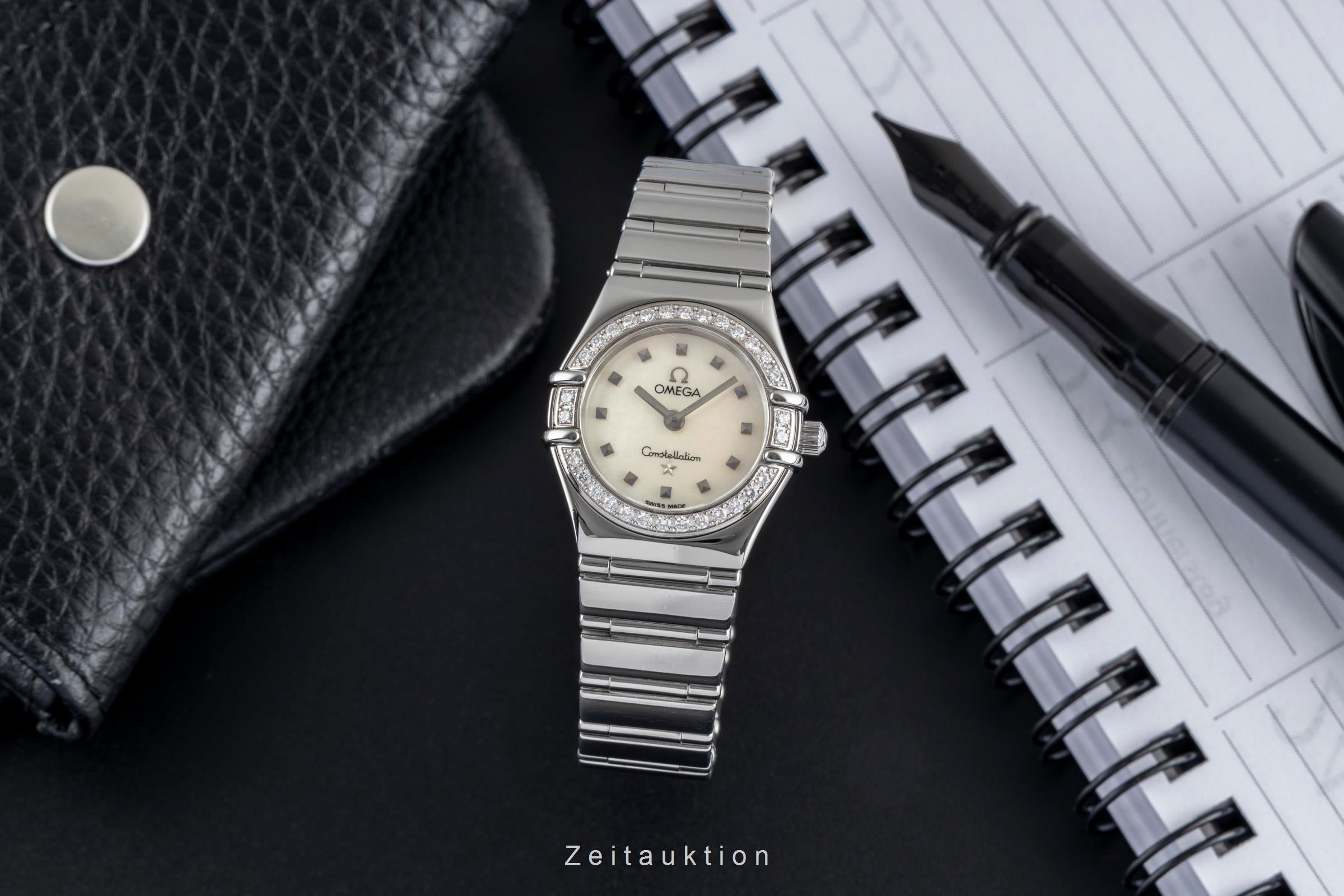 Omega Constellation Stahl Quarz MOP Diamonds Damen Ref. 1460.75.00 895.1243  [2504307]