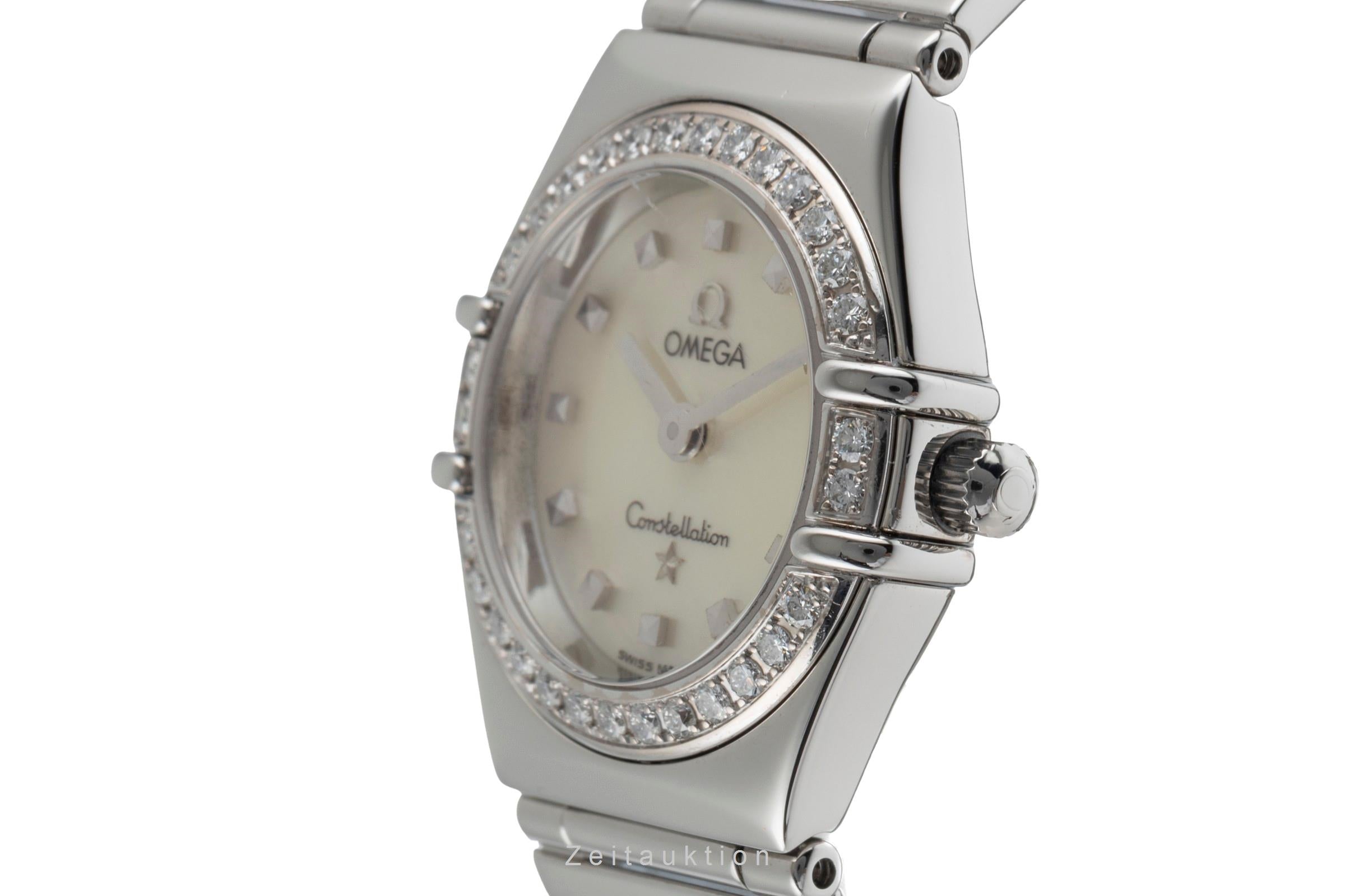Omega Constellation Stahl Quarz MOP Diamonds Damen Ref. 1460.75.00 895.1243  [2504307]