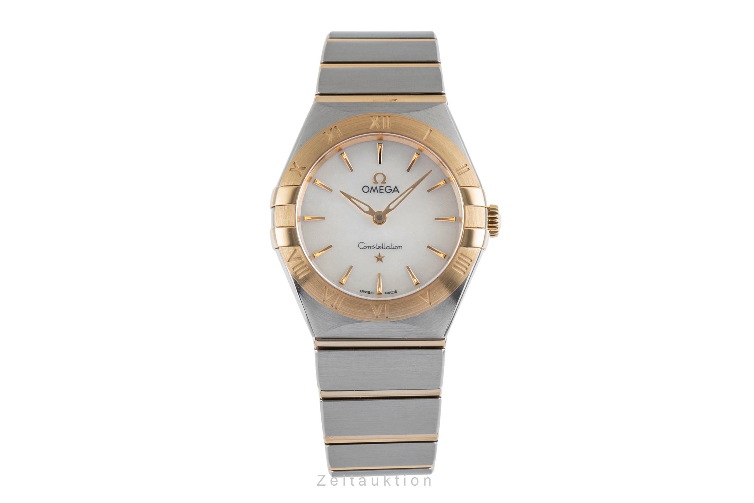 Omega Constellation Stahl / Gold Quarz Damenuhr Ref 131.20.28.60.05.002 B&P 2022 [2504311]