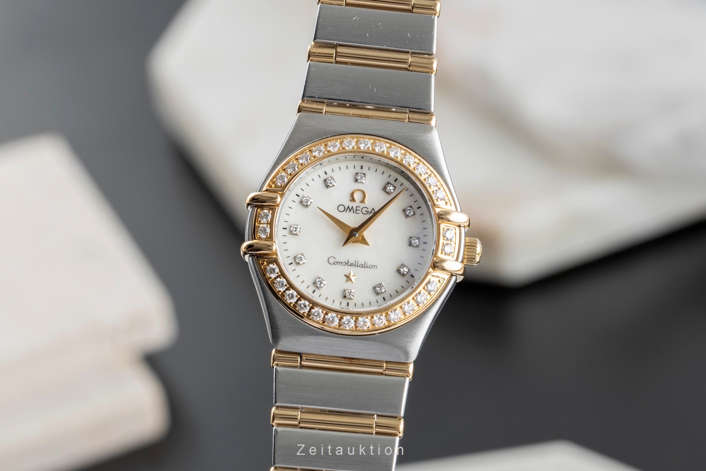 Omega Constellation steel / gold quartz women's watch 1267.75.00 LP: 10400EUR  [2504312]