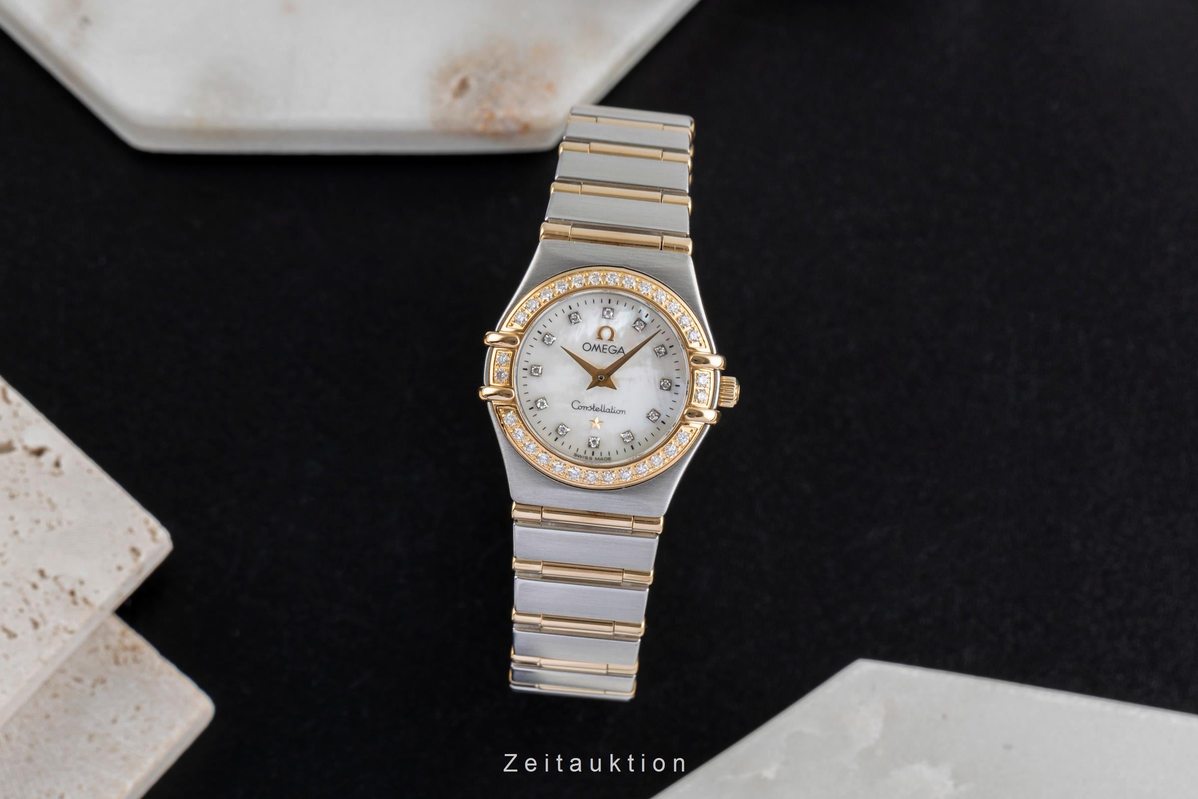 Omega Constellation steel / gold quartz women's watch 1267.75.00 LP: 10400EUR  [2504312]