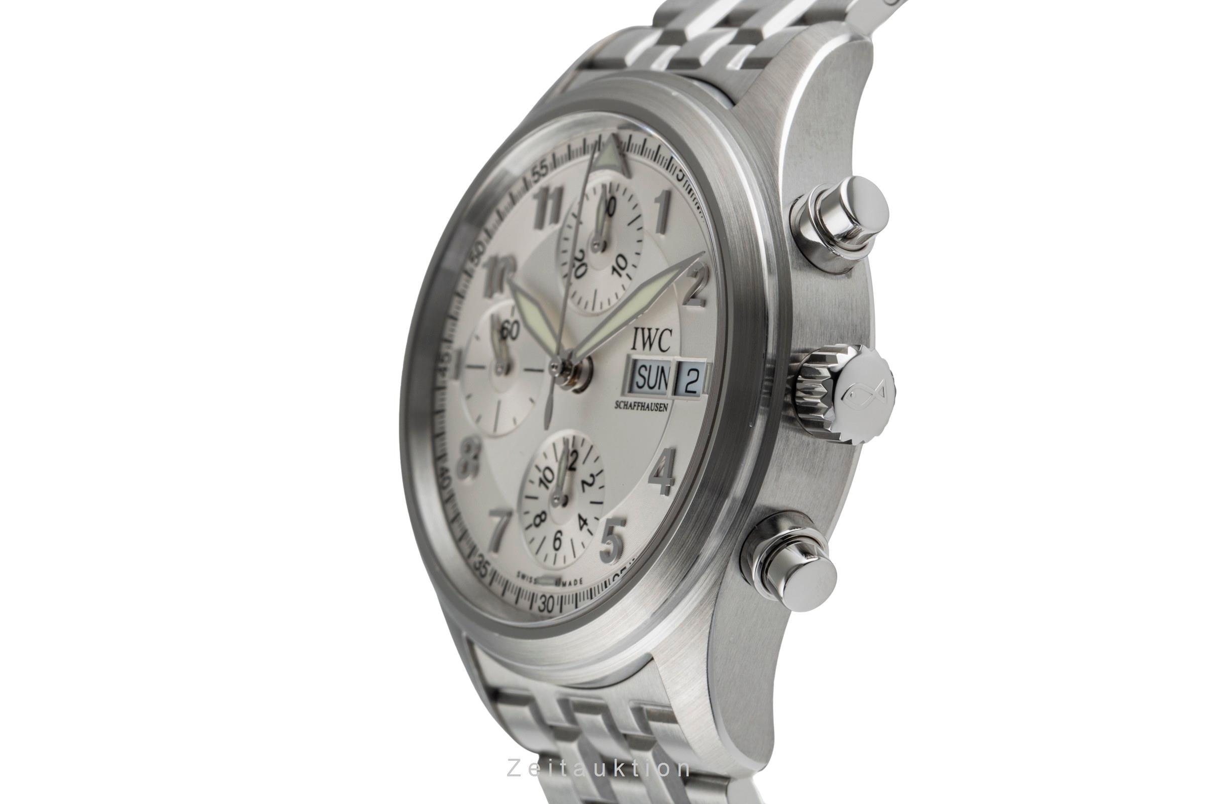 IWC Fliegerchronograph cronografo acciaio automatismo orologio da uomo IW370628 LP: 8600EUR  [2504316]