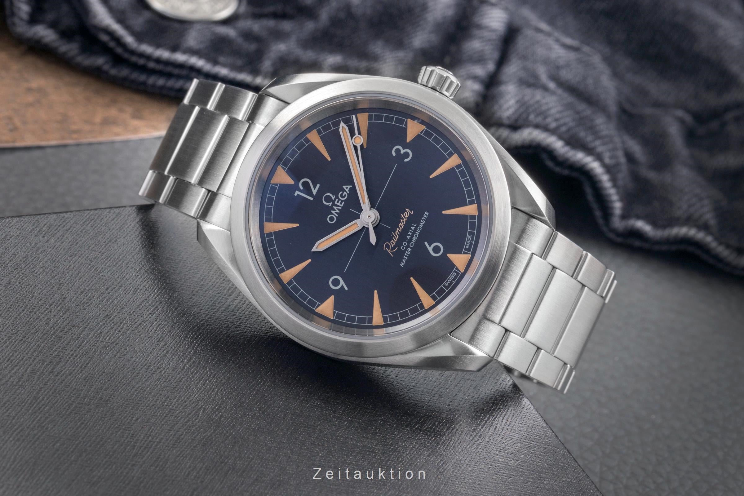 Omega Railmaster argent automatique montre pour hommes 220.10.40.20.01.001 LP: 5400EUR  [2504320]