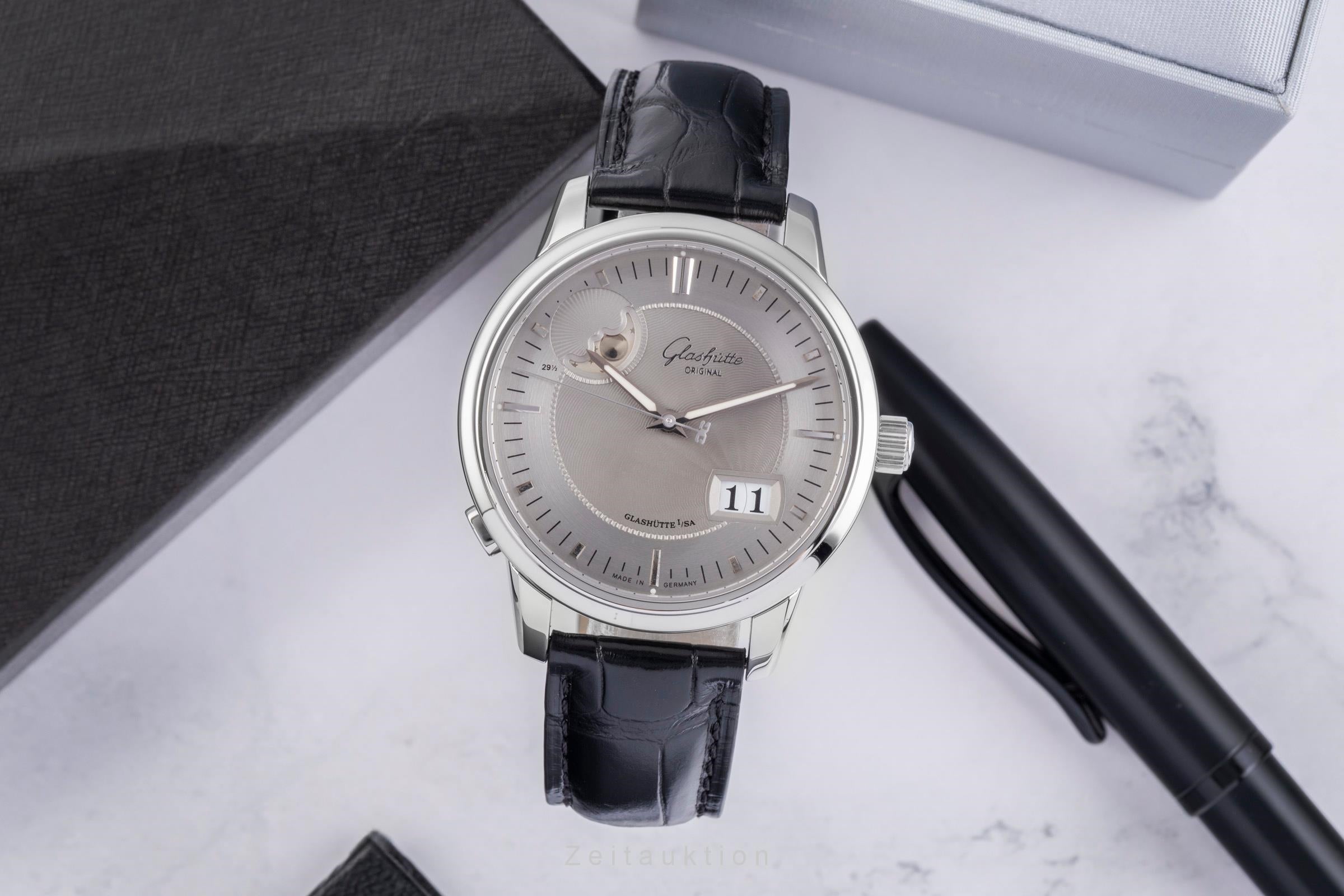 Glashütte Senator acier automatique montre pour hommes 100-04-03-02-04	 LP: 12000EUR  [2504331]