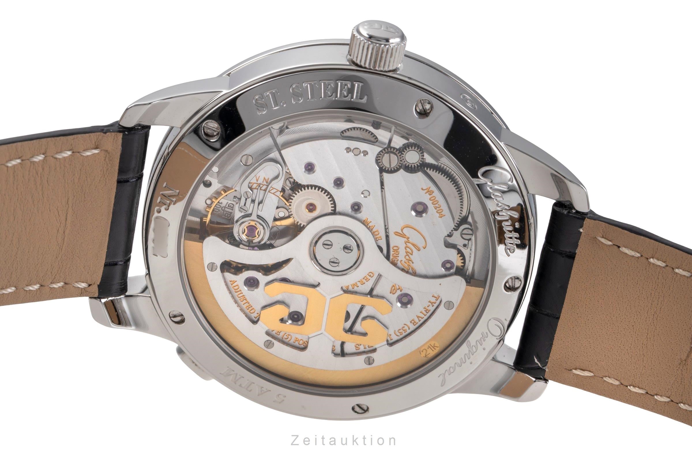 Glashütte Senator acier automatique montre pour hommes 100-04-03-02-04	 LP: 12000EUR  [2504331]