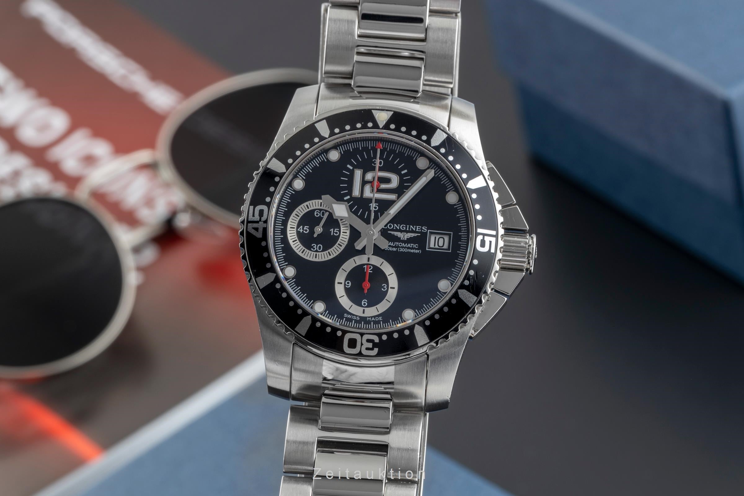 時計 LONGINES Hydro Conquest Chronograph CONQUEST CHRONOGRAPH Automatic, Stainless Steel And Ceramic