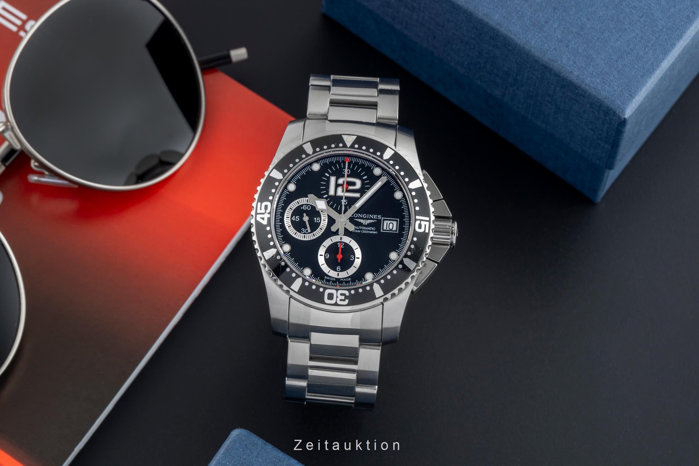 Longines Hydro Conquest chronograph steel automatic Kal