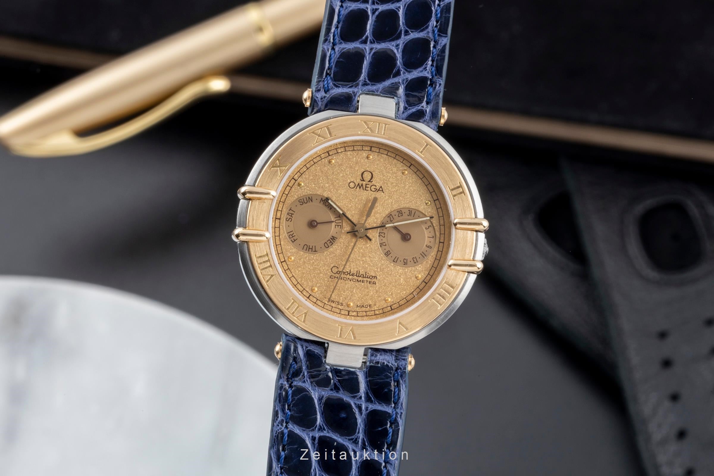 Omega Constellation acier / or  quartz montre pour hommes 198.0145 Vintage  [2504335]