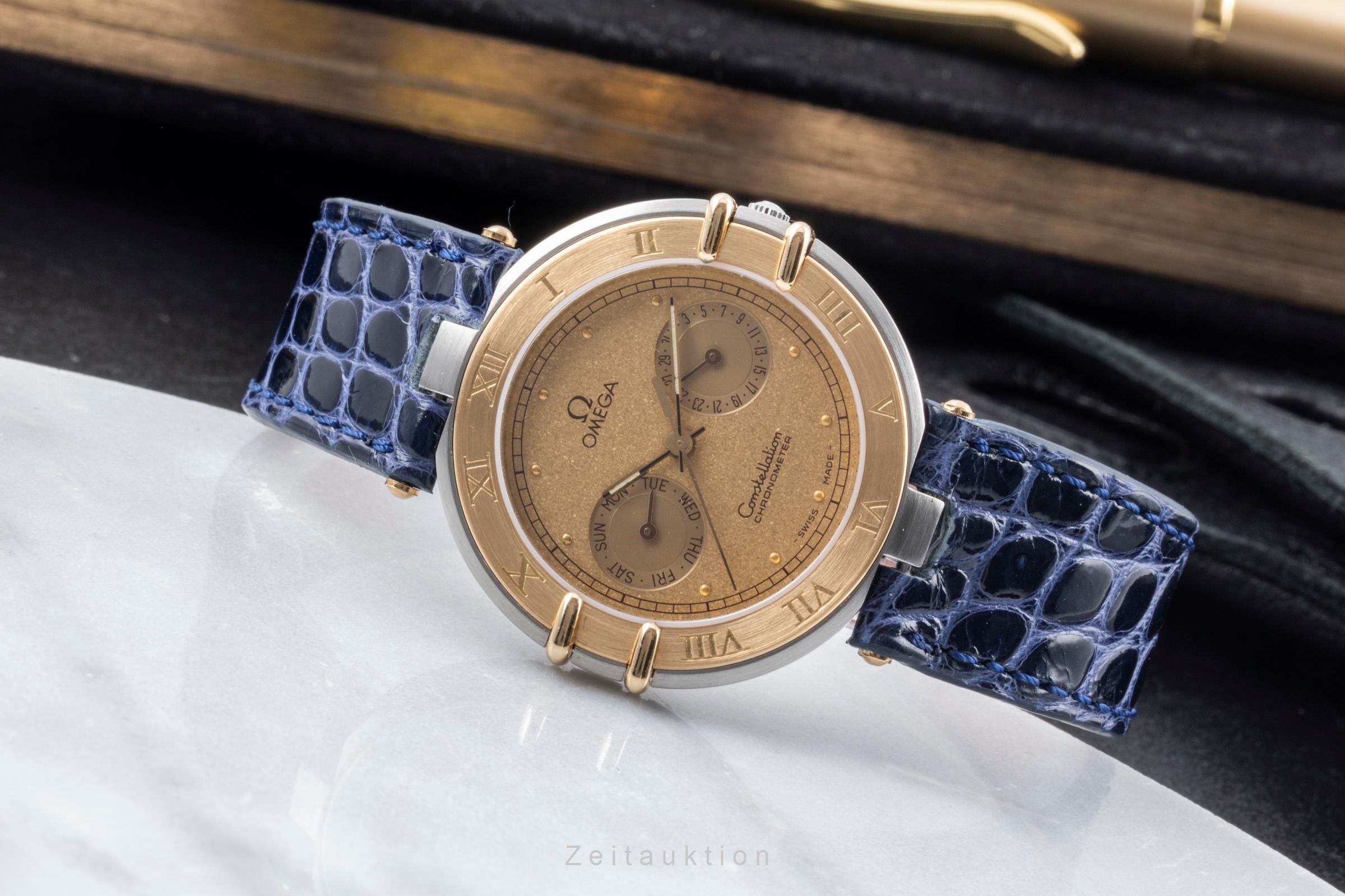 Omega Constellation acier / or  quartz montre pour hommes 198.0145 Vintage  [2504335]