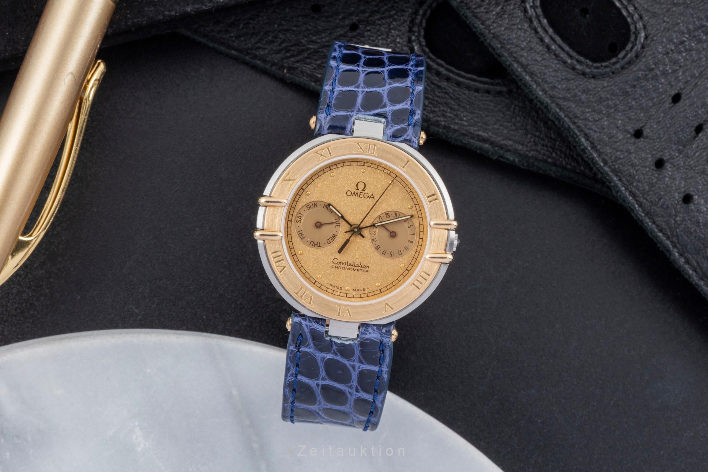 Omega Constellation acier / or  quartz montre pour hommes 198.0145 Vintage  [2504335]