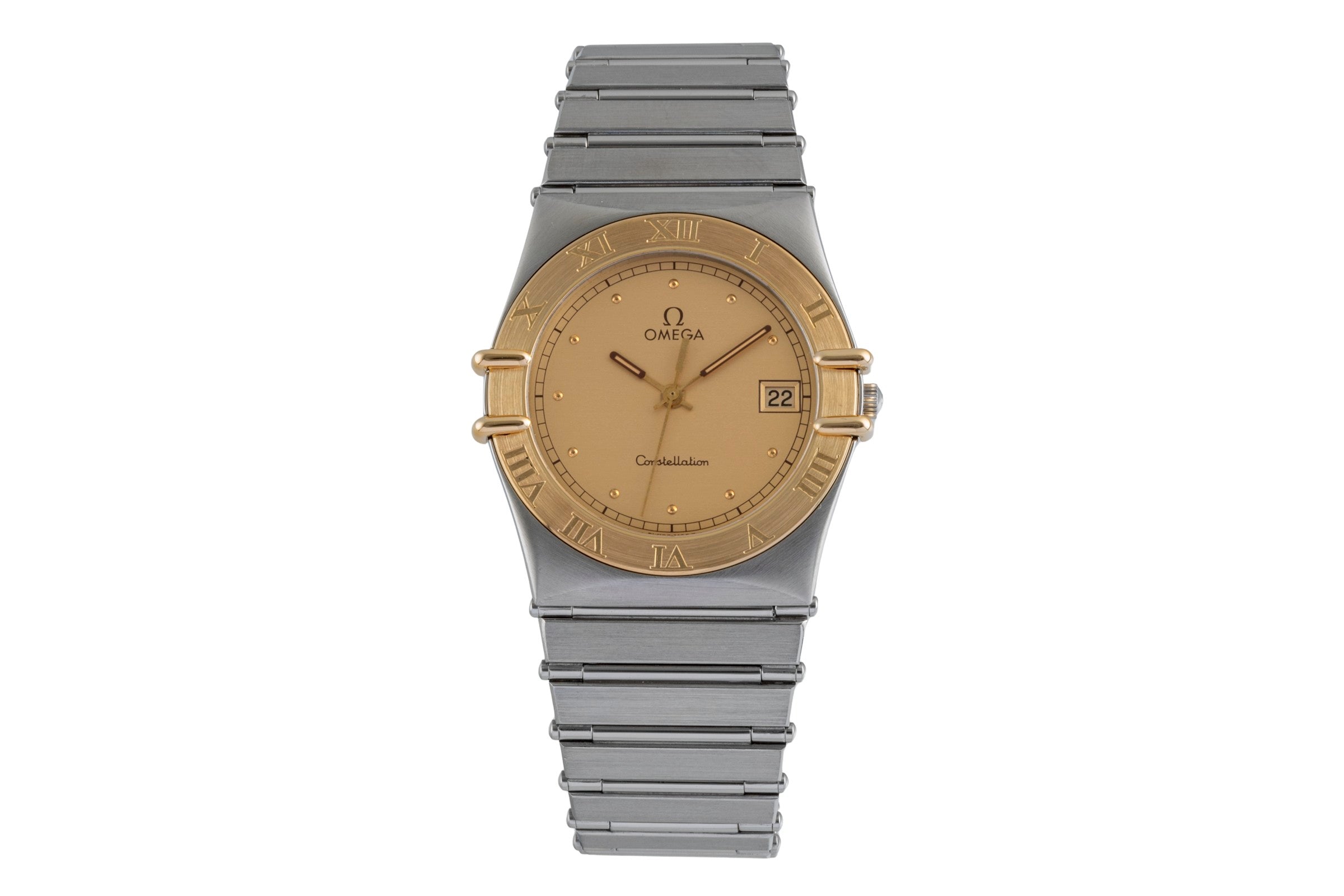 Omega Constellation acier / or  quartz montre pour hommes 396.1076 Vintage  [2504336]