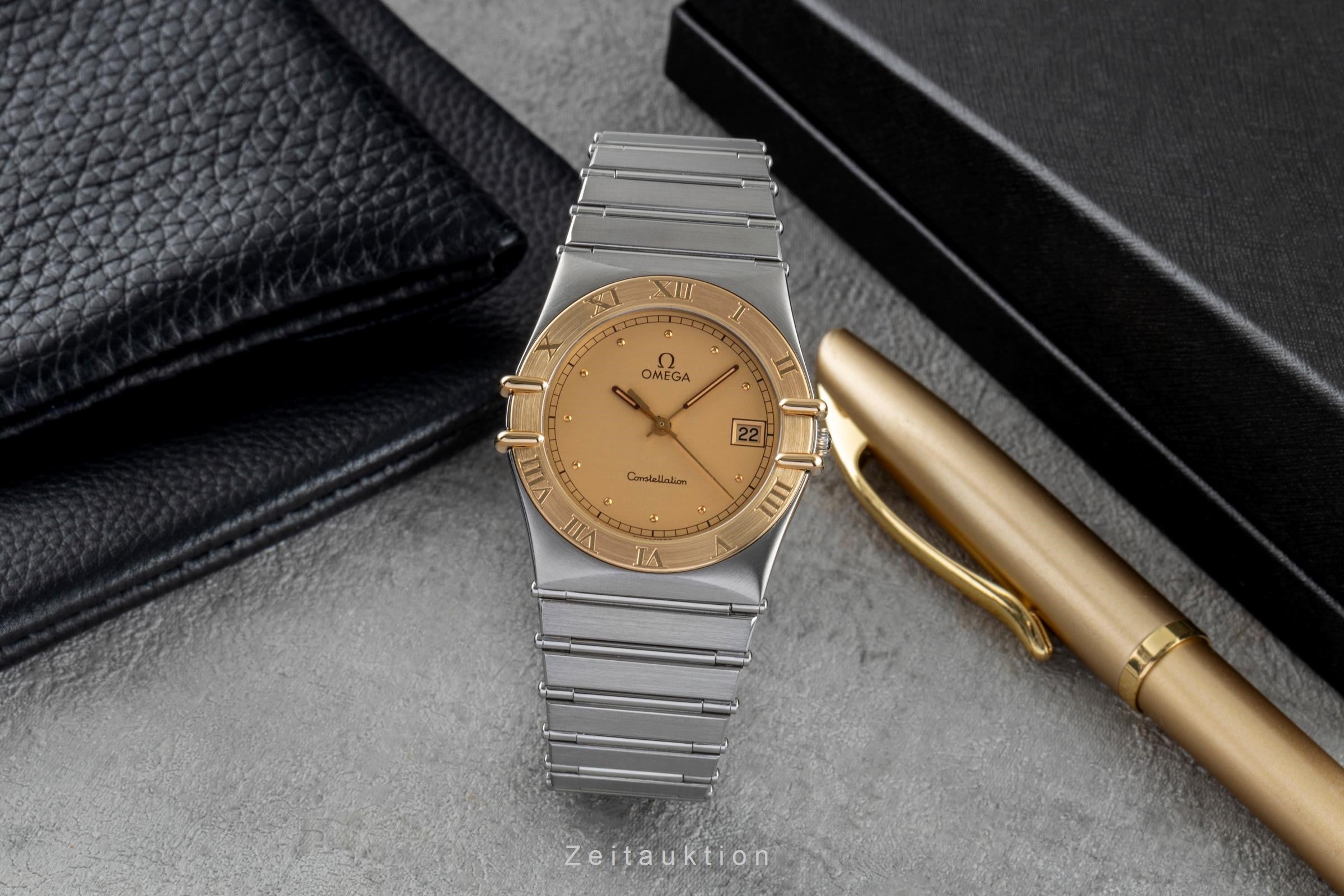 Omega Constellation acier / or  quartz montre pour hommes 396.1076 Vintage  [2504336]