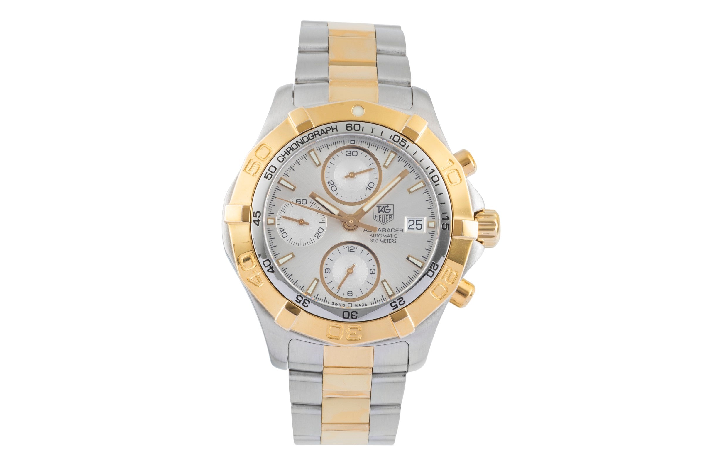 Tag Heuer Aquaracer chronographe acier / doré automatique montre pour hommes CAF2120.BB0816  [2504351]