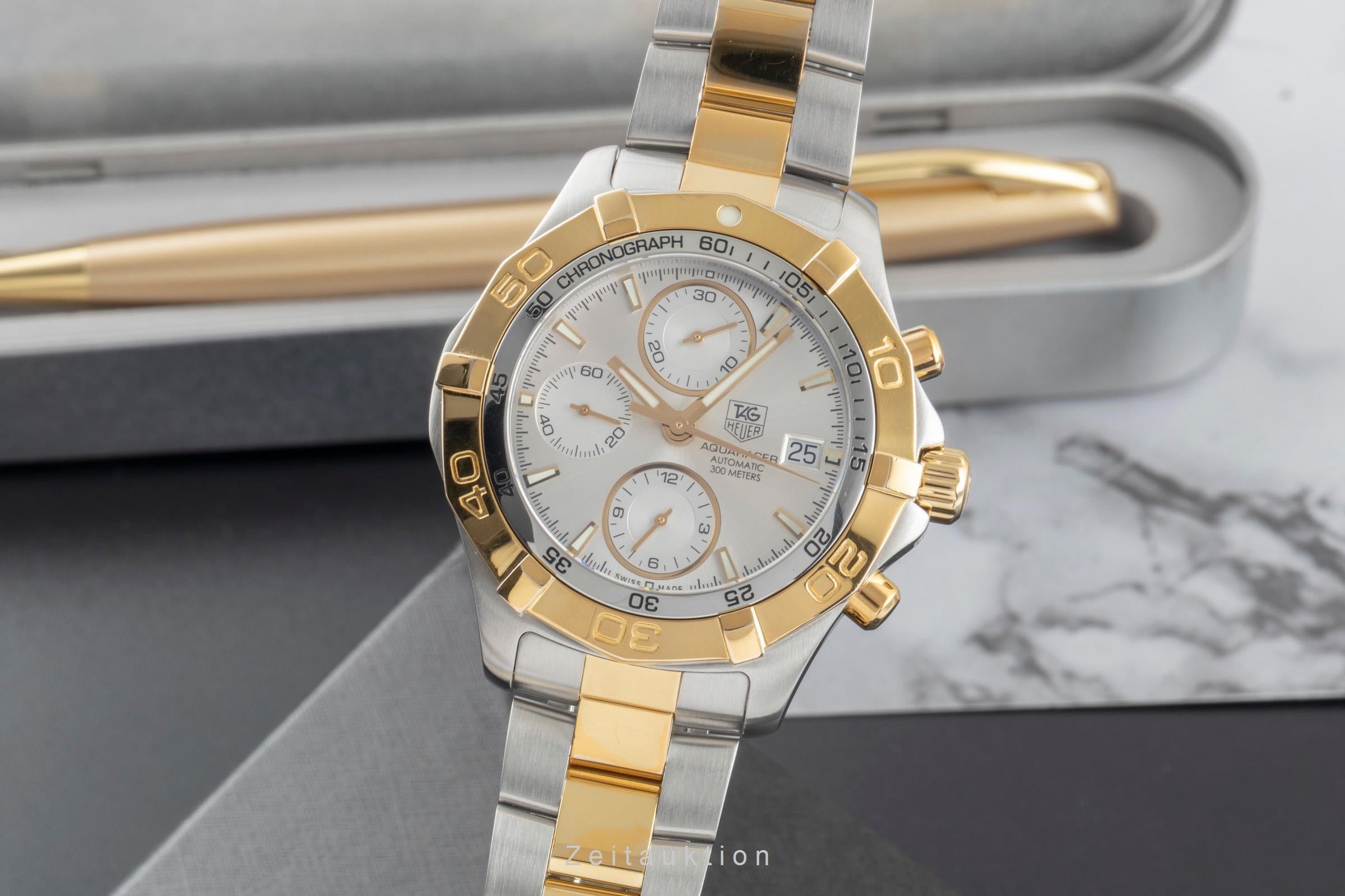 Tag Heuer Aquaracer chronograph gilt steel automatic 16 Ref