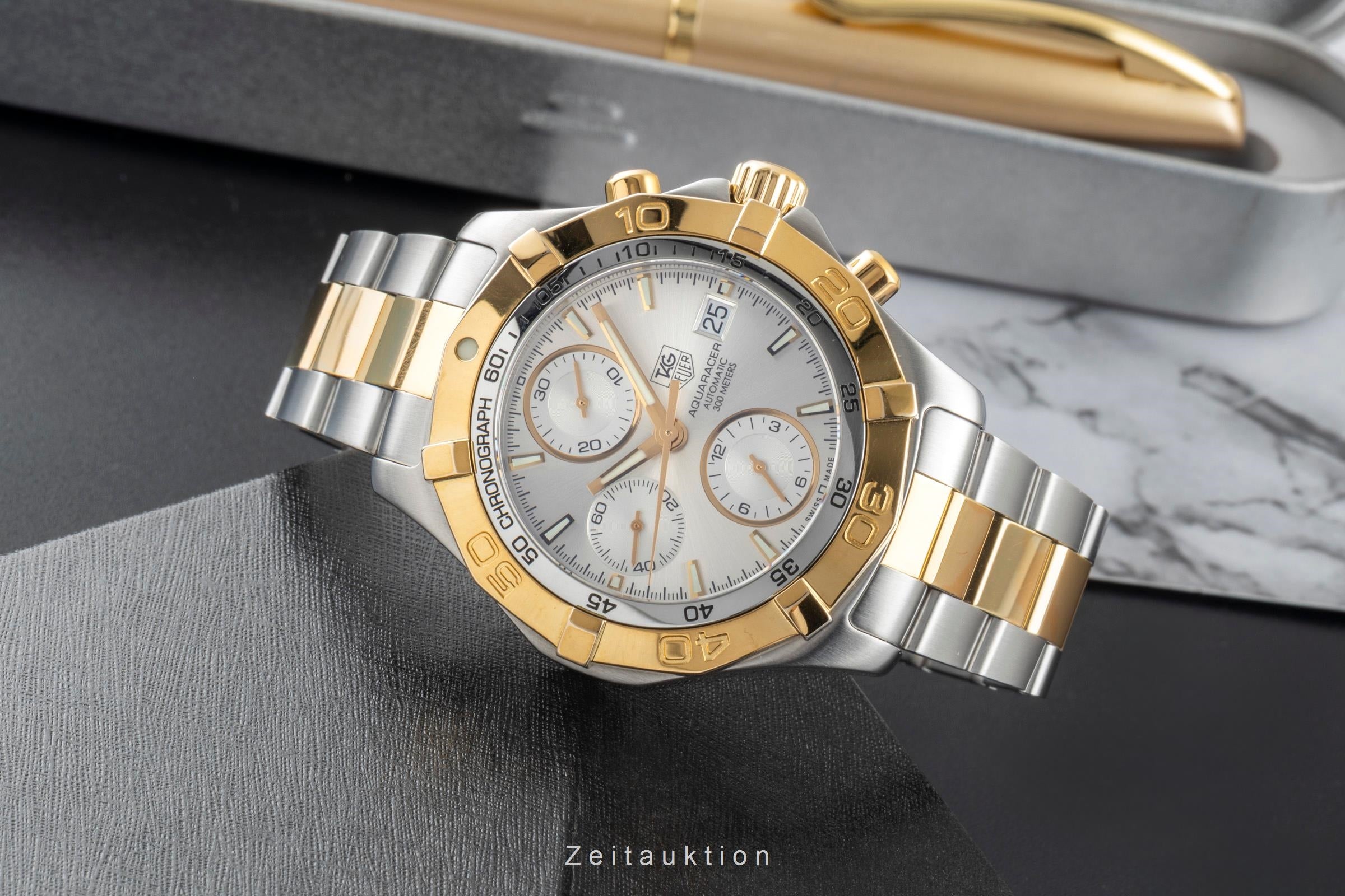 Tag Heuer Aquaracer chronographe acier / doré automatique montre pour hommes CAF2120.BB0816  [2504351]