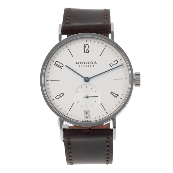 Nomos Glashütte Tangomat Datum Stahl Automatik Herrenuhr Ref. 602 B&P 2007 [2504365]