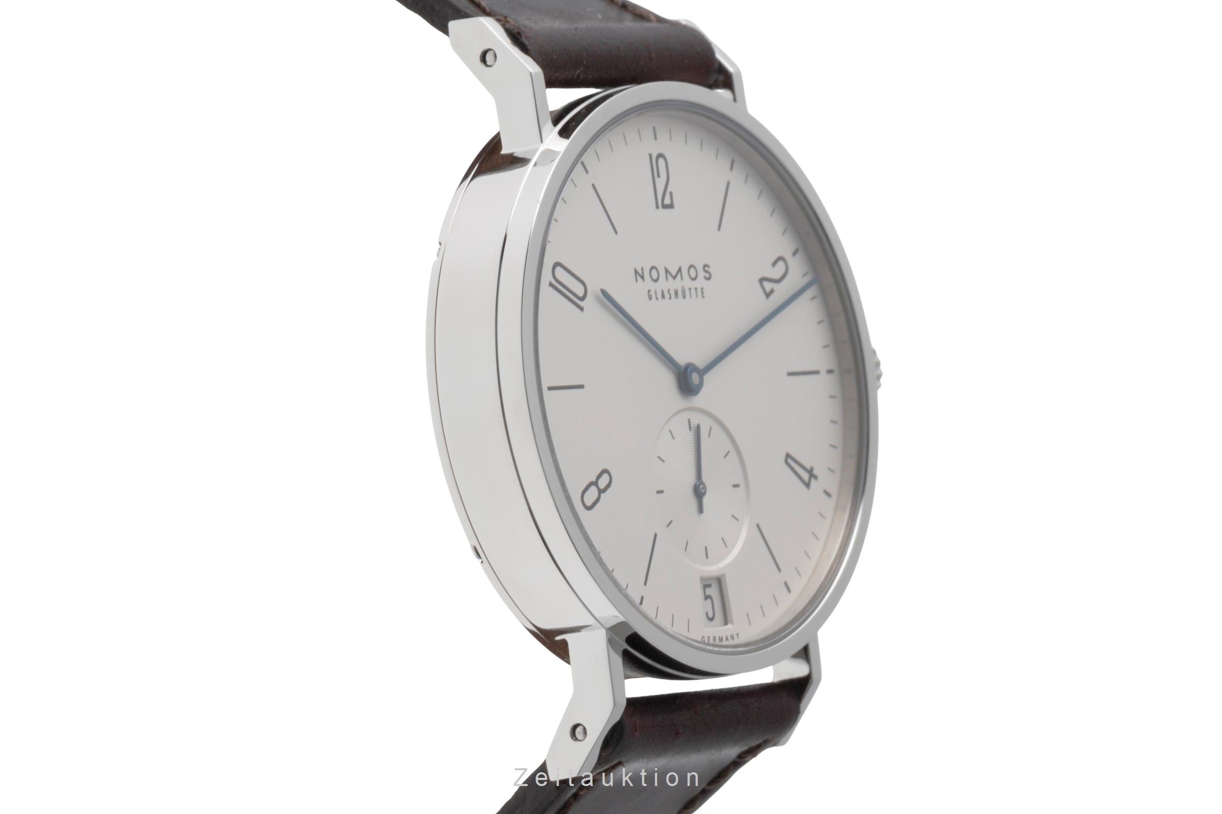 Nomos Glashütte Tangomat Datum Stahl Automatik Herrenuhr Ref. 602 B&P 2007 [2504365]
