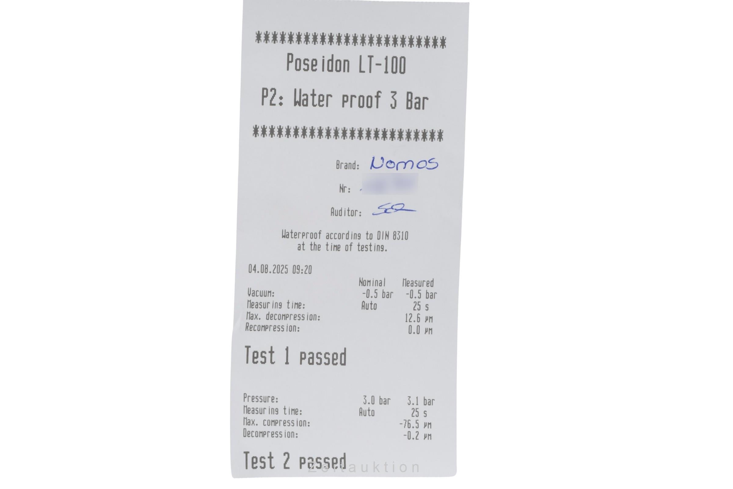 Nomos Glashütte Tangomat Datum Stahl Automatik Herrenuhr Ref. 602 B&P 2007 [2504365]