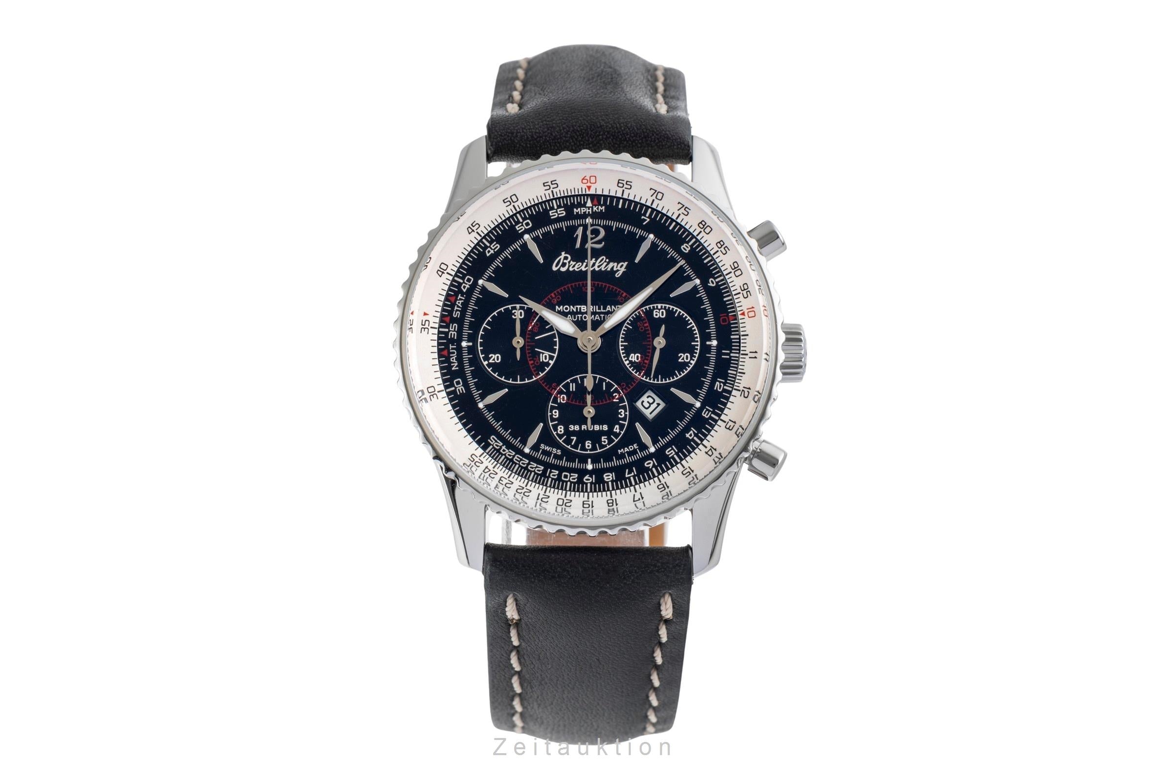 Breitling Montbrillant chronograph steel automatic men's watch A41330  [2504374]