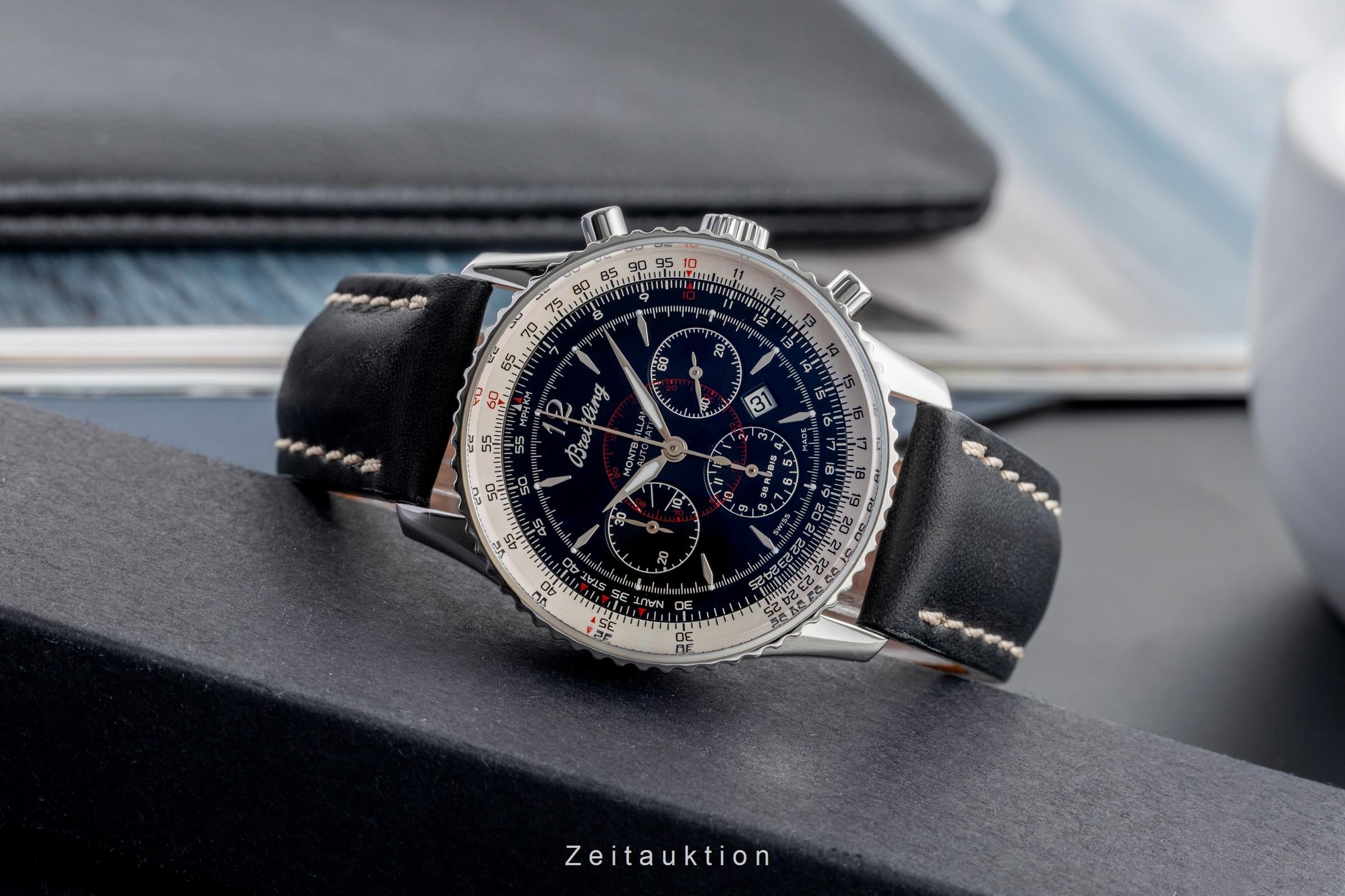 Breitling Montbrillant chronograph steel automatic men's watch A41330  [2504374]