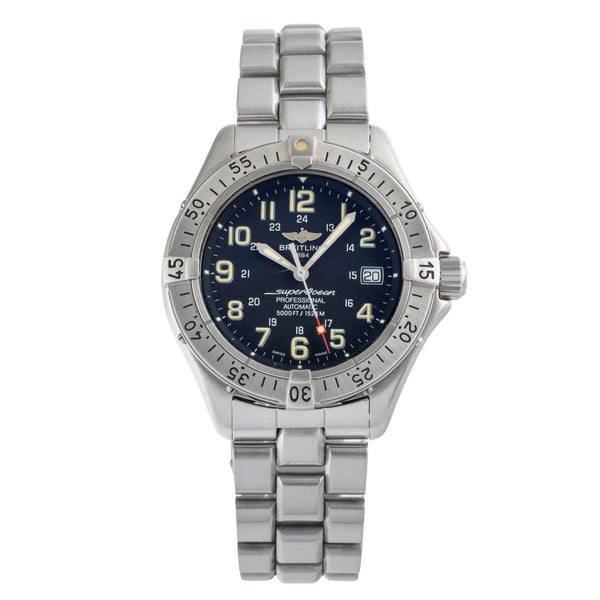 Breitling Superocean Stahl Automatik Herrenuhr Ref. A17045 Box & Papiere 1998 [2504383]