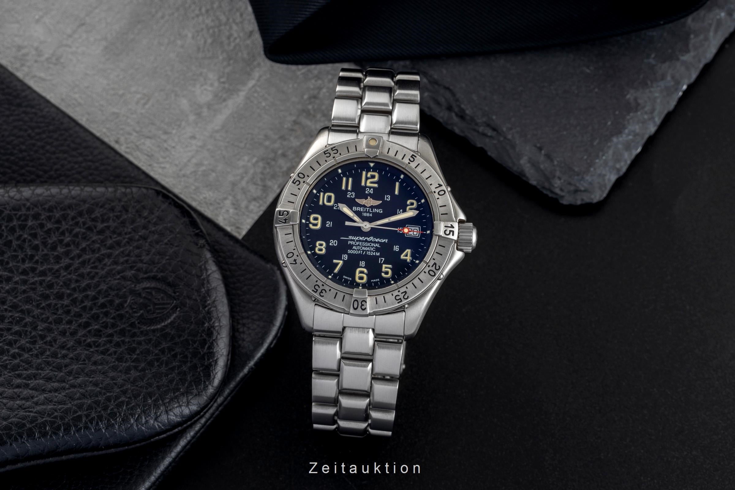 Breitling Superocean Stahl Automatik Herrenuhr Ref. A17045 Box & Papiere 1998 [2504383]
