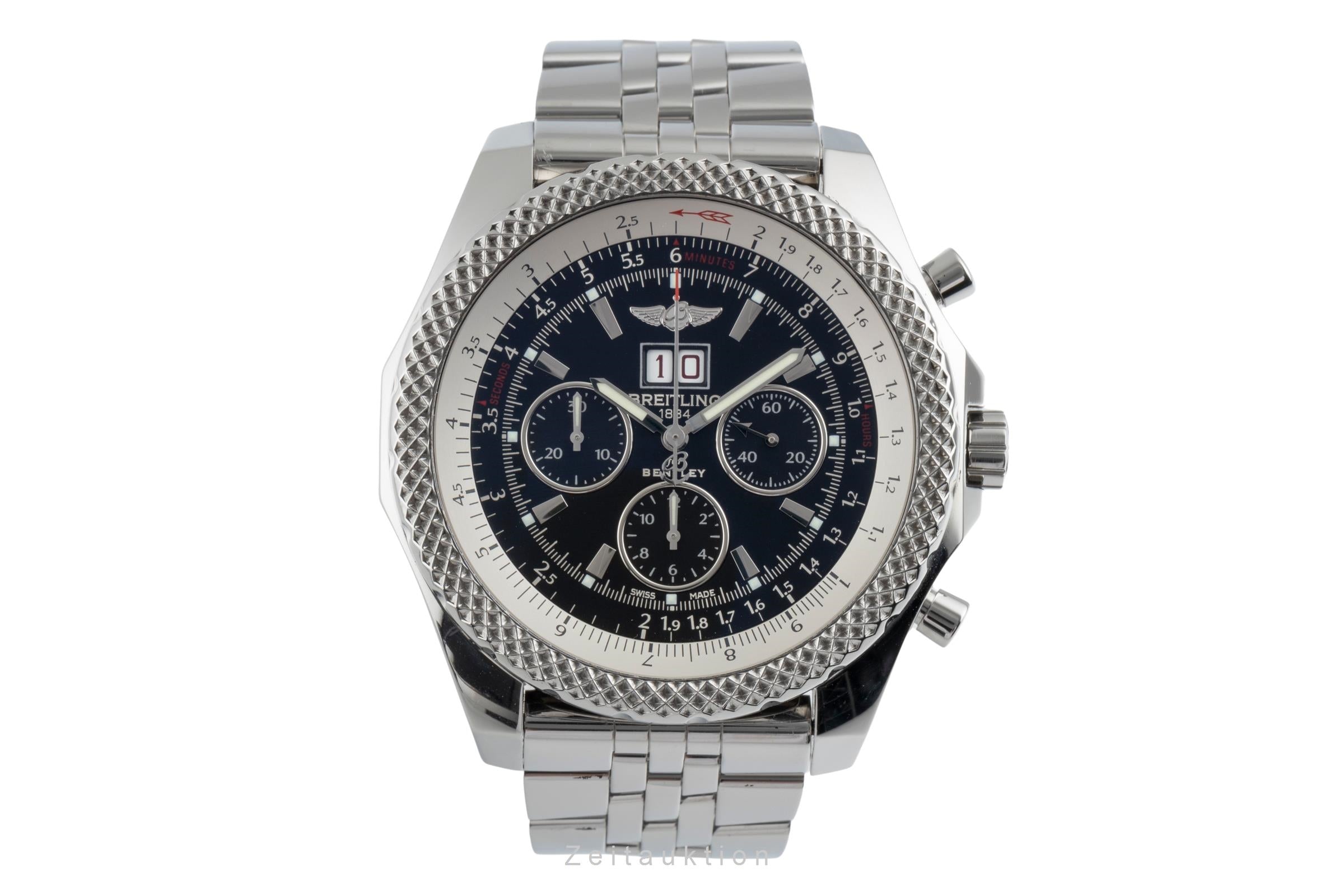 Breitling Bentley chronograph steel automatic Kal. B44 Ref. A44364