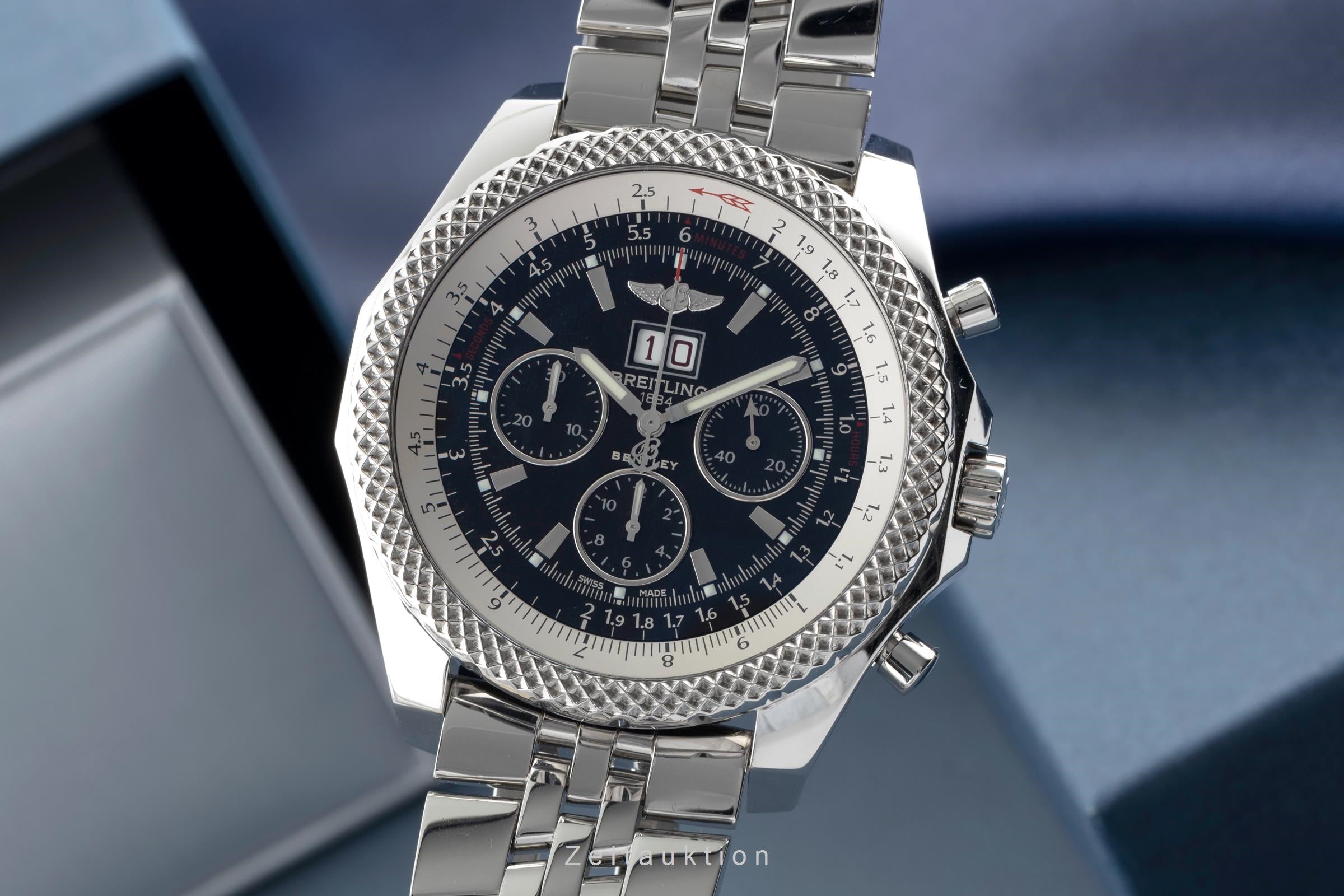 Breitling Bentley chronograph steel automatic Kal. B44 Ref. A44364