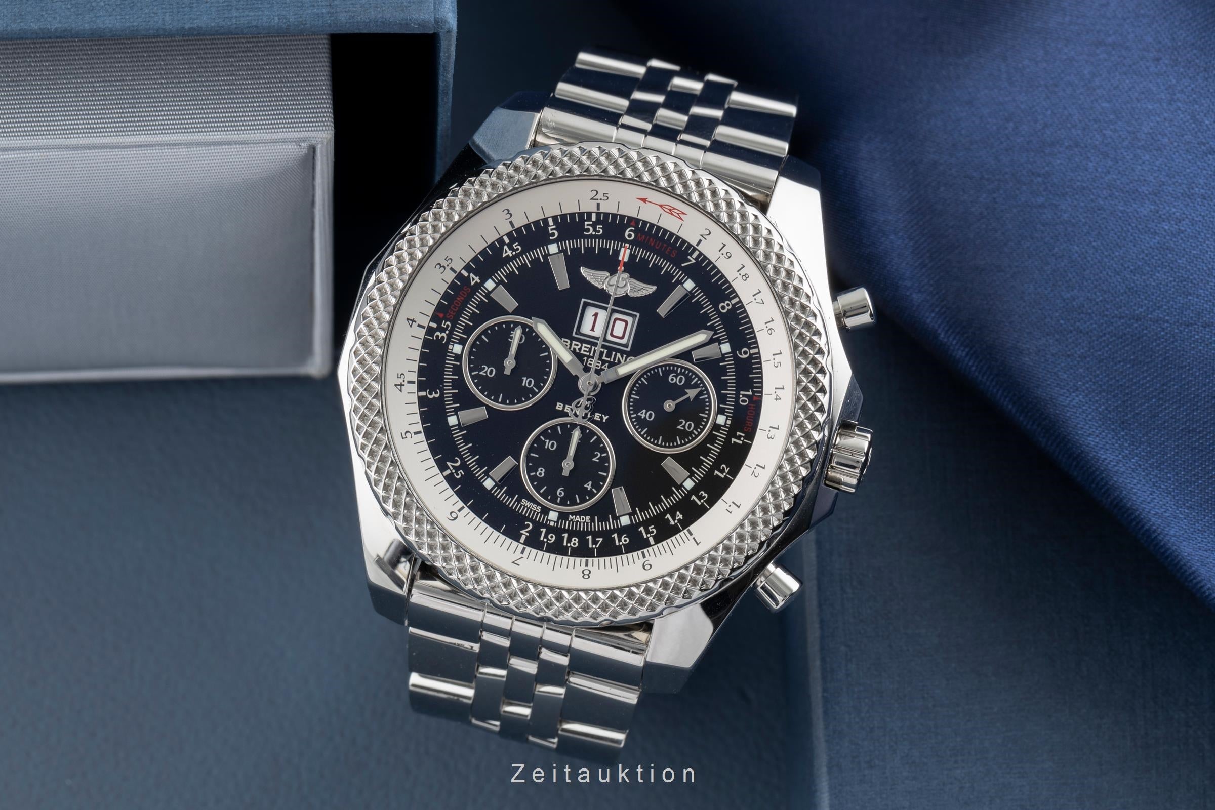 Breitling Bentley chronograph steel automatic Kal. B44 Ref. A44364