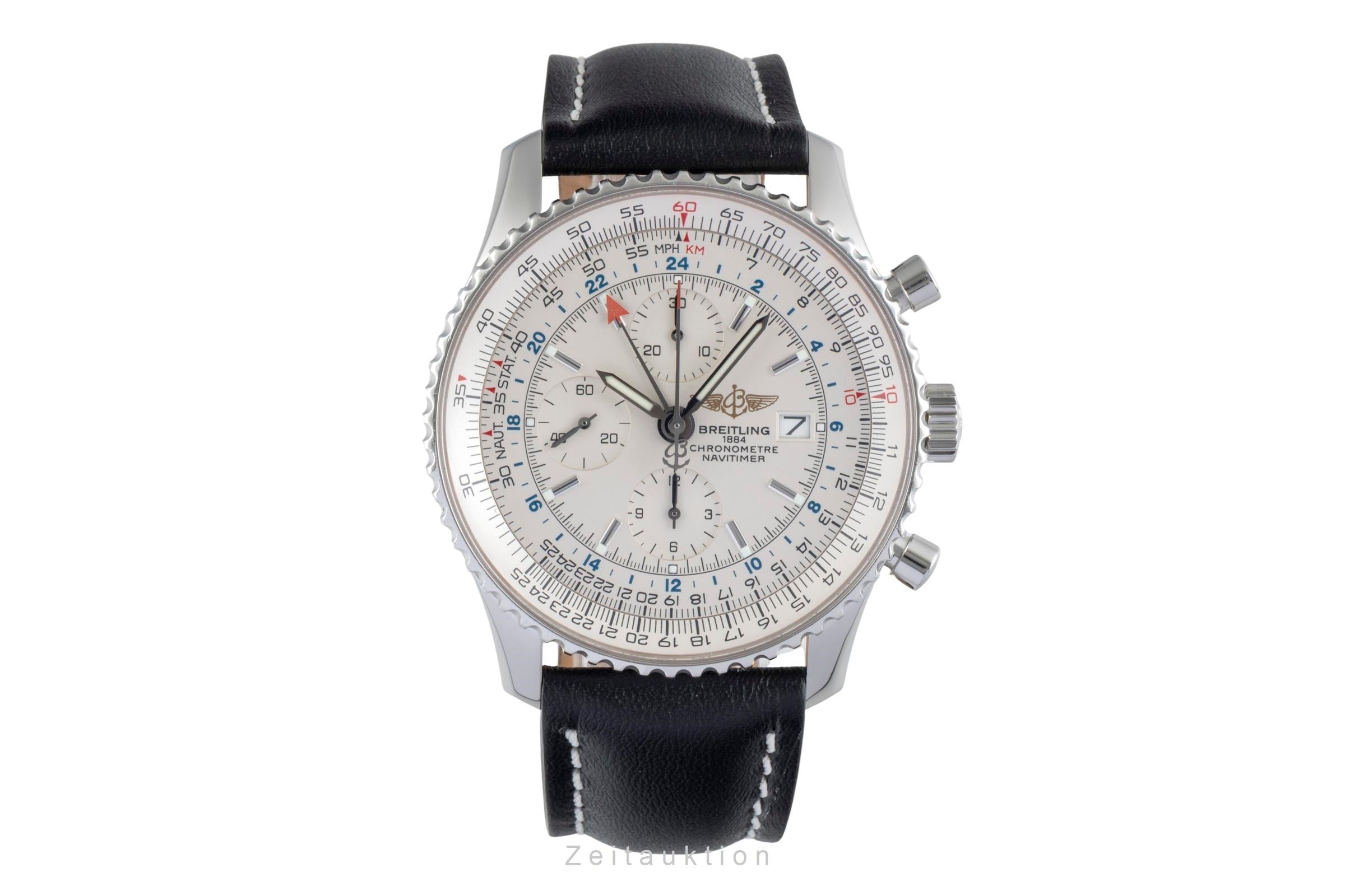 Breitling Navitimer World chronographe acier automatique montre pour hommes A24322  [2504402]