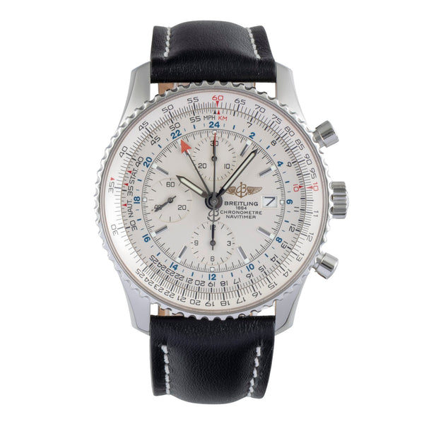 Breitling Navitimer World chronographe acier automatique montre pour hommes A24322  [2504402]