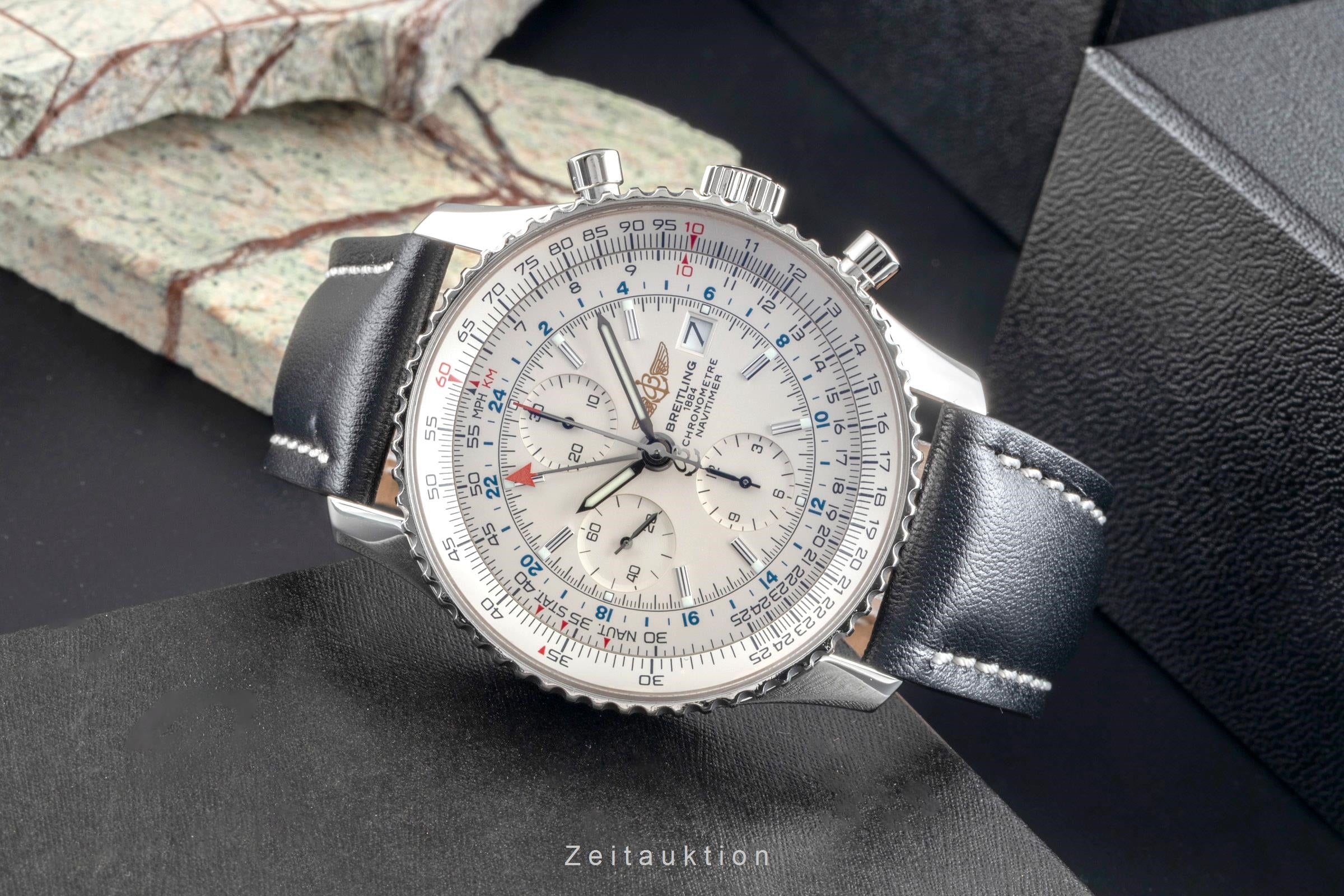 Breitling Navitimer World chronographe acier automatique montre pour hommes A24322  [2504402]