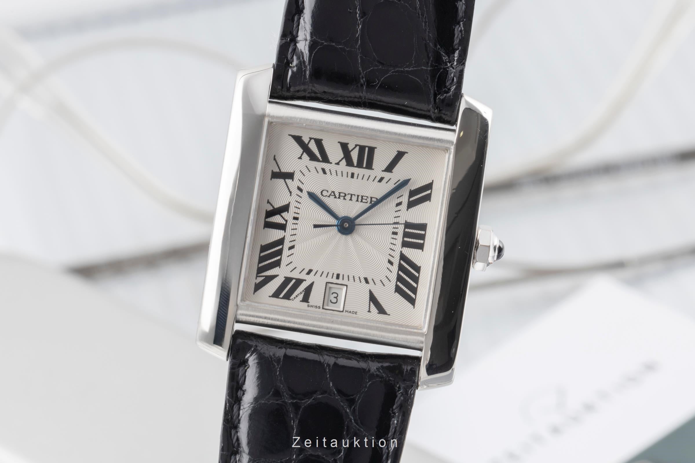 Cartier Tank Francaise or blanc 18 ct automatique montre pour femmes W50011S3  [2504406]