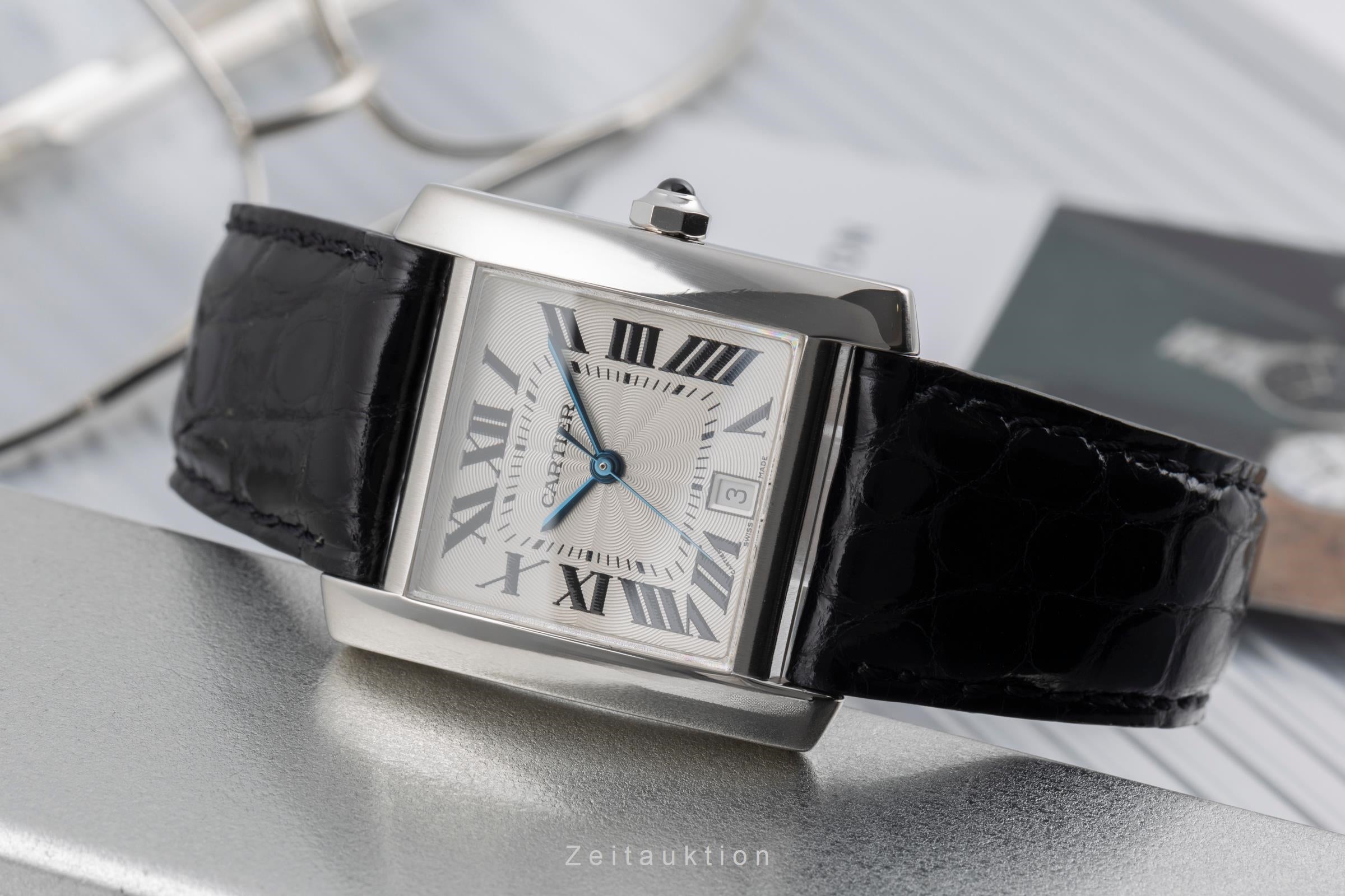 Cartier Tank Francaise 18k Weissgold Automatik Herrenuhr Medium R. W50011S3 2366 [2504406]