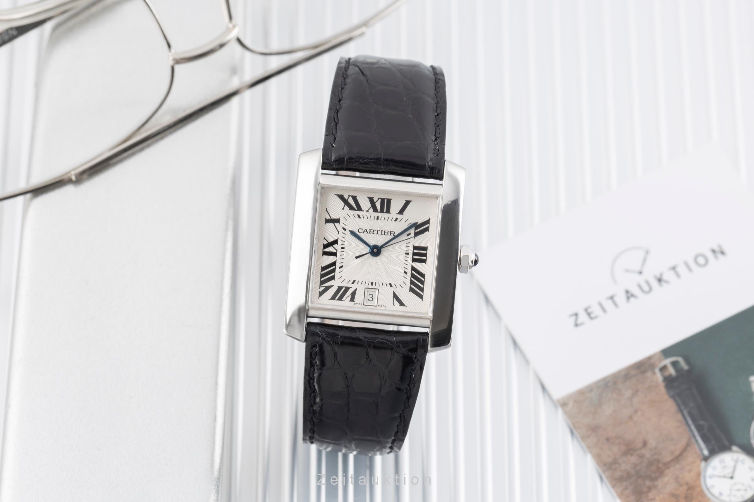 Cartier Tank Francaise 18k Weissgold Automatik Herrenuhr Medium R. W50011S3 2366 [2504406]