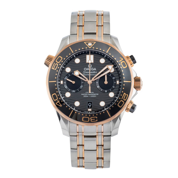 Omega Seamaster chronograph steel / gold automatic men's watch 210.20.44.51.01.001 LP: 17500EUR  [2504407]