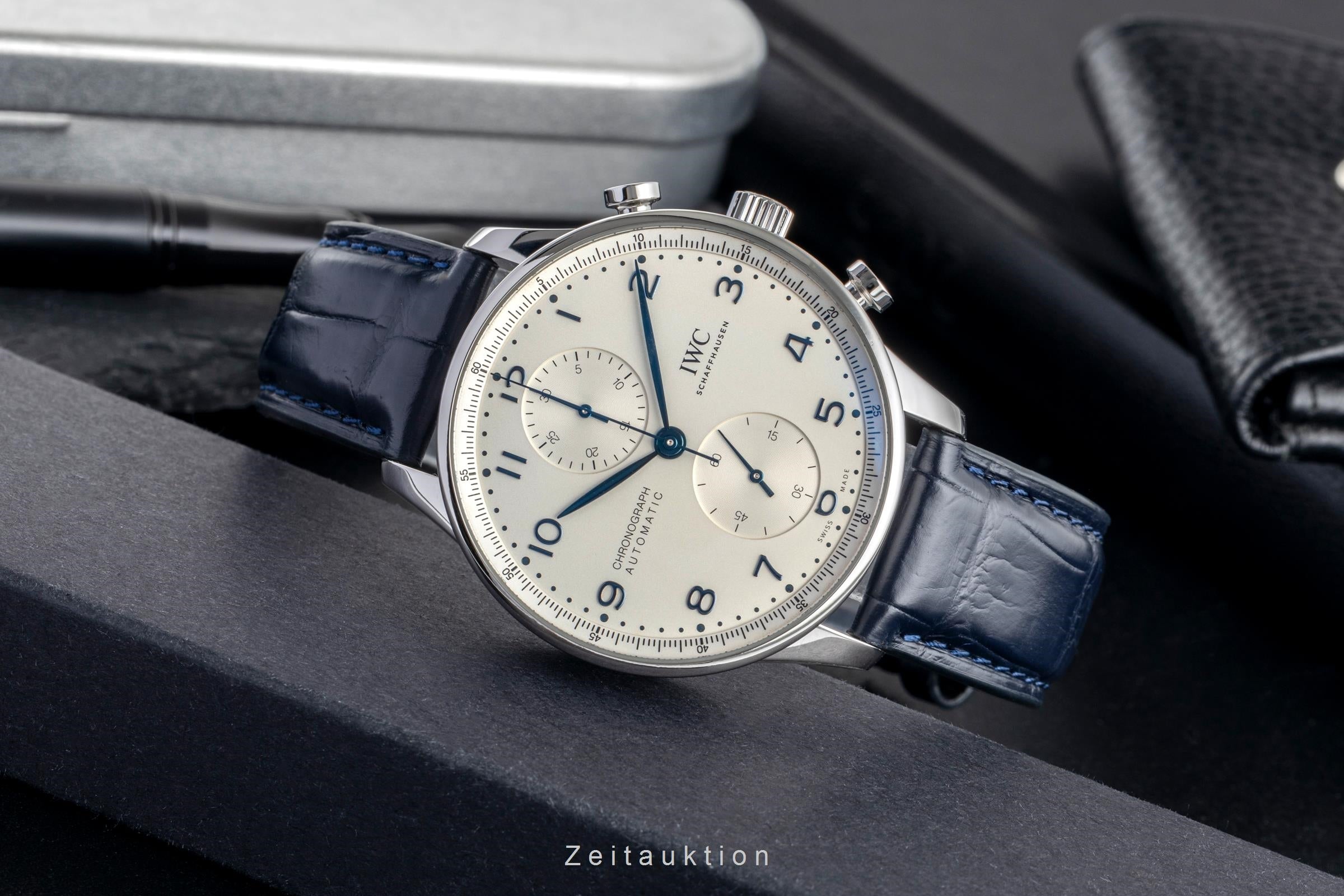 IWC Portugieser chronographe acier automatique montre pour hommes IW371605  [2504412]