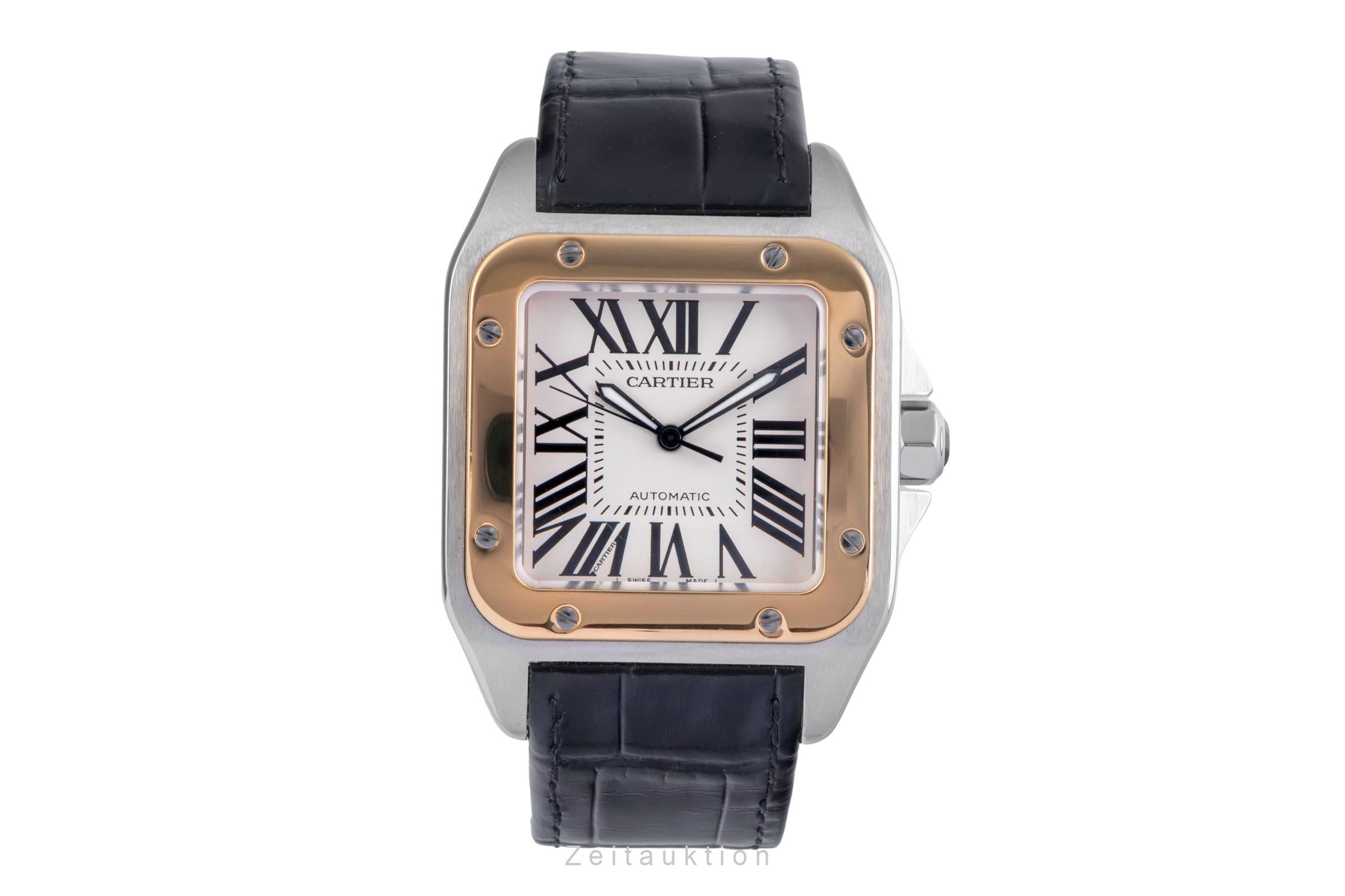 Cartier Santos 100 acero oro automático 049 W20072X7