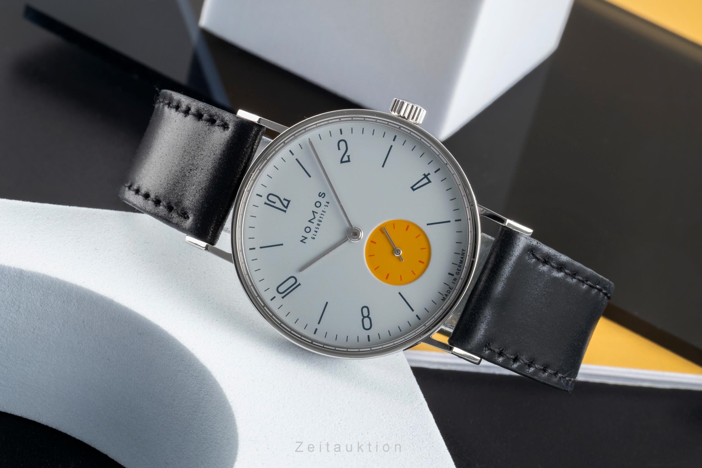 Nomos Tangente steel manual winding men's watch Super 30 "Sonnengrau"  [2504426]
