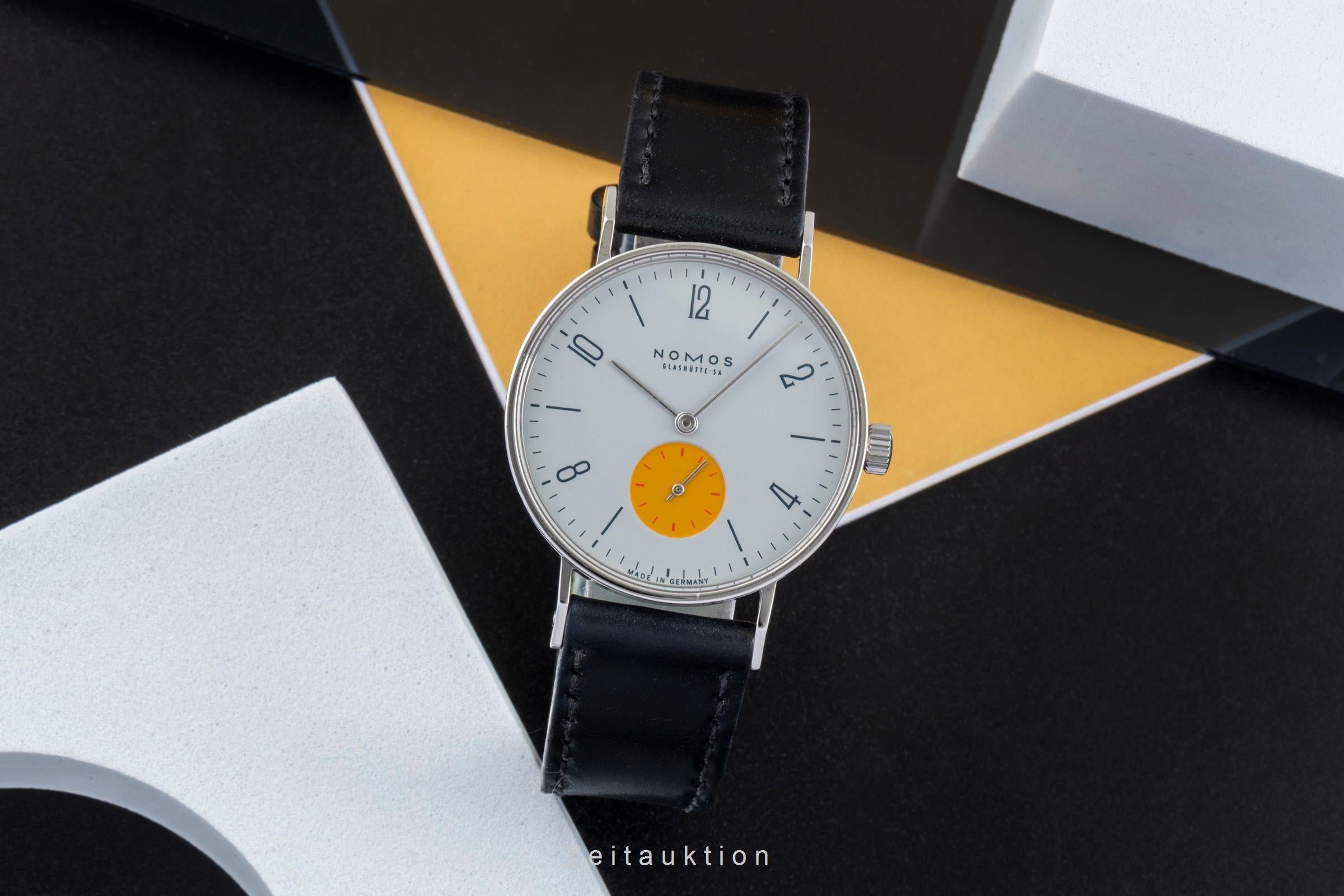 Nomos Tangente steel manual winding men's watch Super 30 "Sonnengrau"  [2504426]