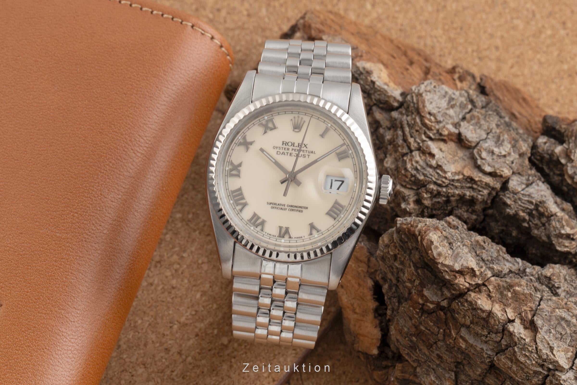 Rolex Datejust acier / or blanc automatique montre pour hommes 16014  [2504454]