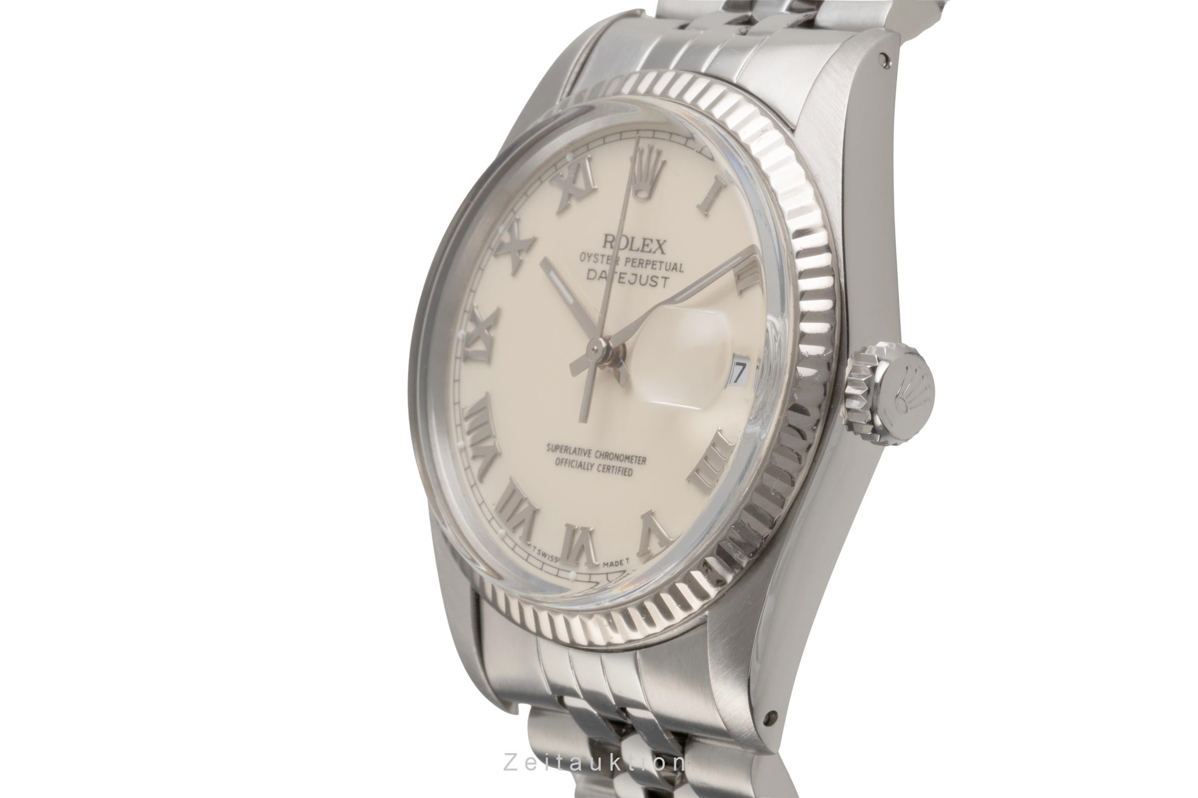 Rolex Datejust acier / or blanc automatique montre pour hommes 16014  [2504454]