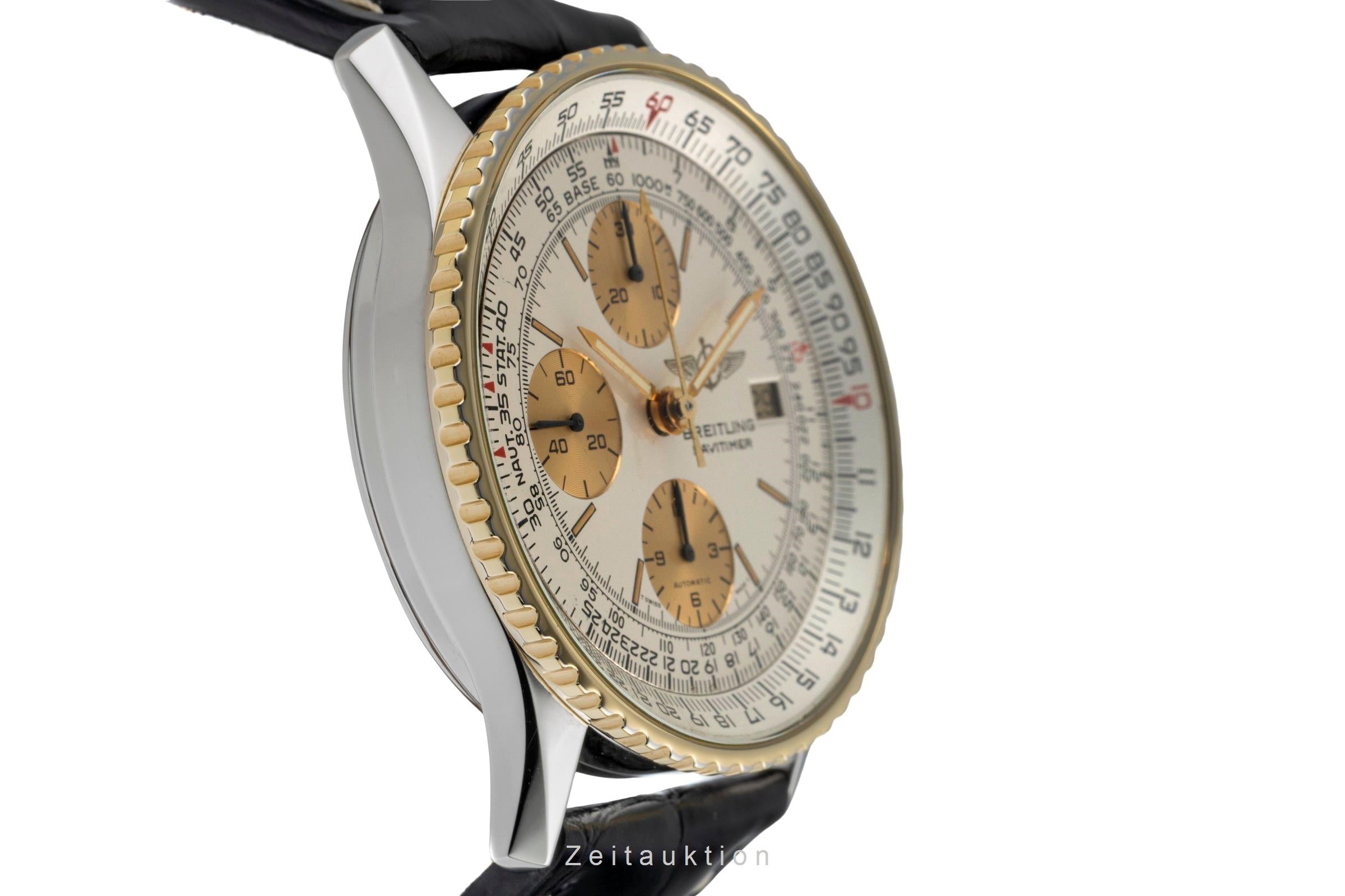 Breitling Navitimer chronograph gilt / steel automatic men's watch 81610  [2504456]