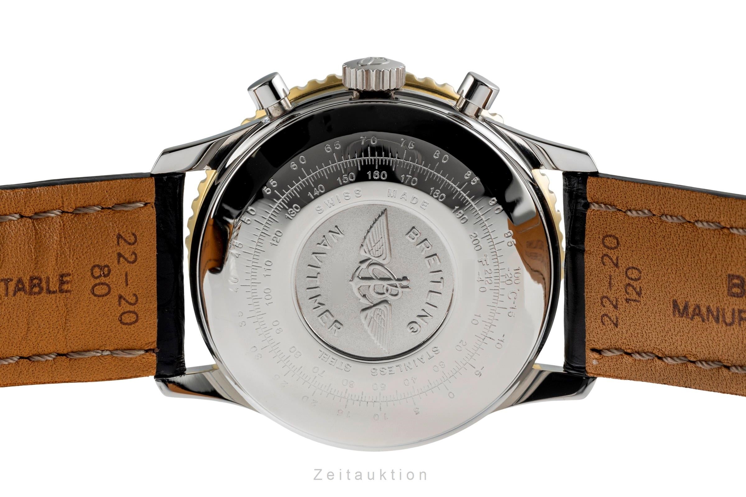 Breitling Navitimer chronograph gilt / steel automatic men's watch 81610  [2504456]