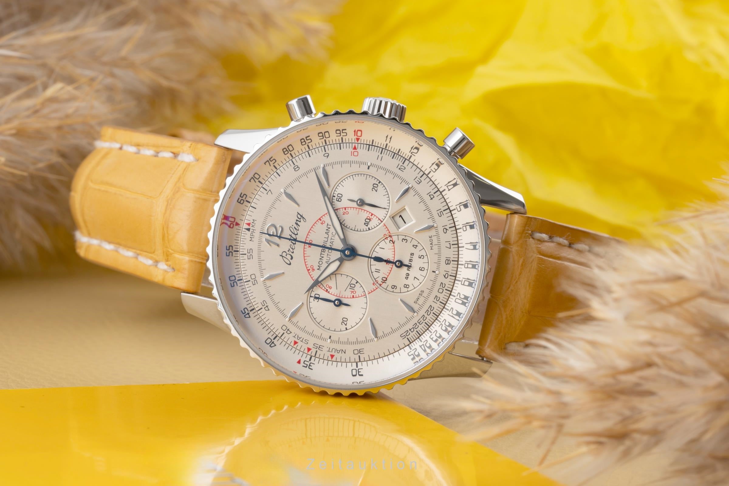 Breitling Montbrillant chronograph steel automatic men's watch A41330  [2504457]