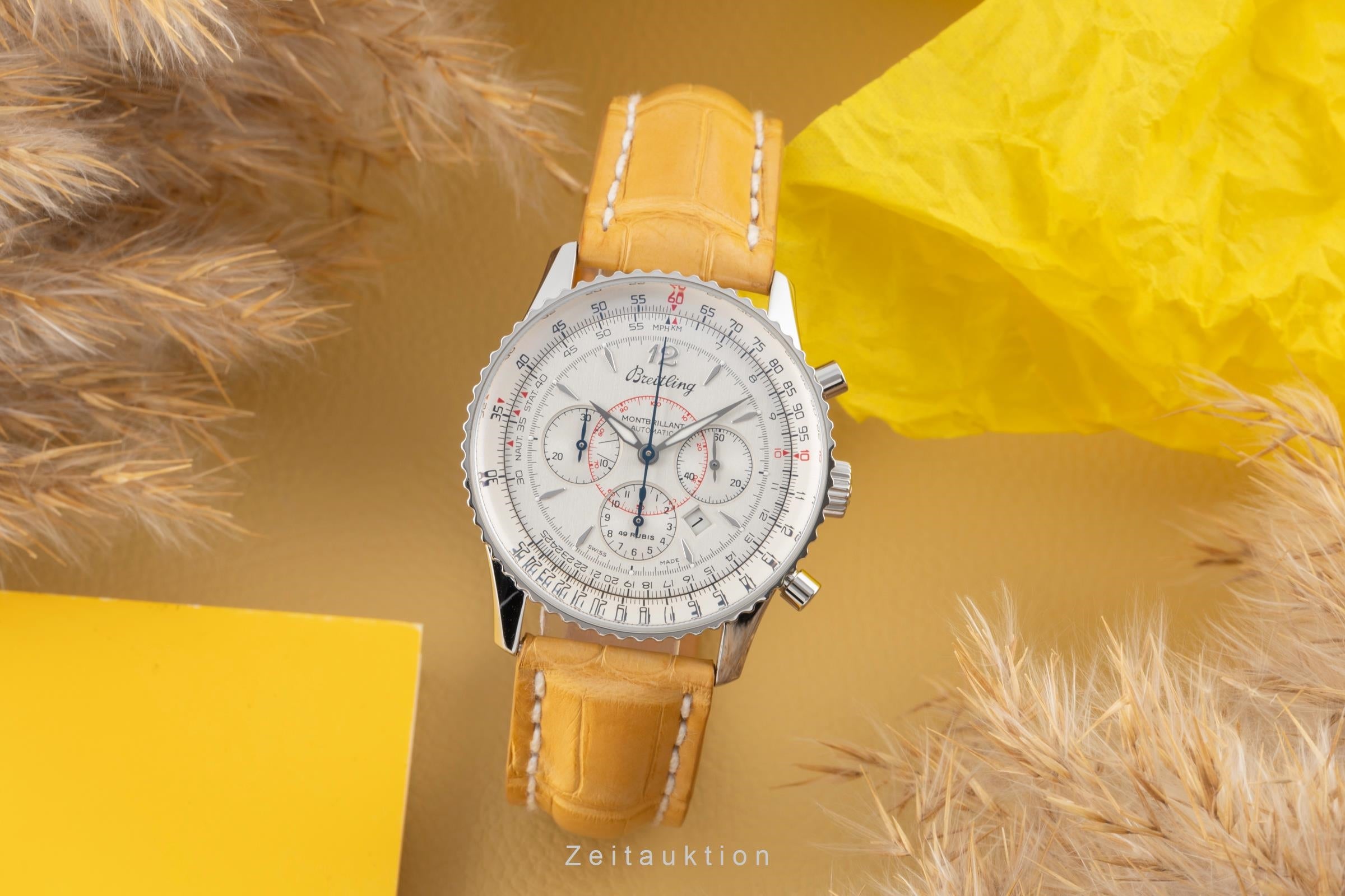 Breitling Montbrillant chronograph steel automatic men's watch A41330  [2504457]