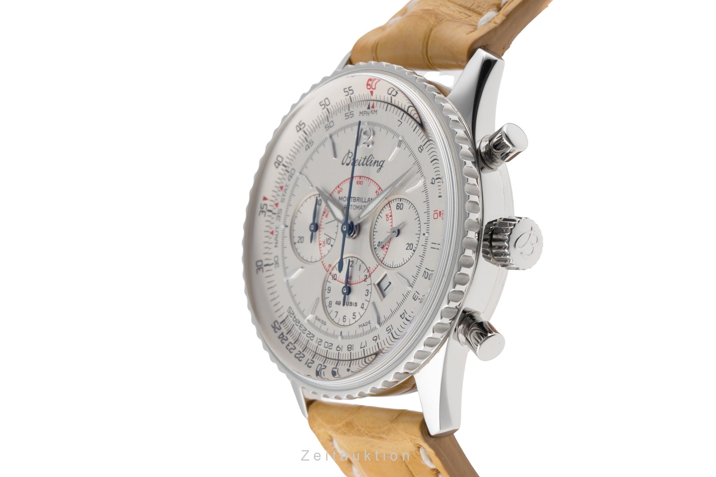 Breitling Montbrillant chronograph steel automatic men's watch A41330  [2504457]