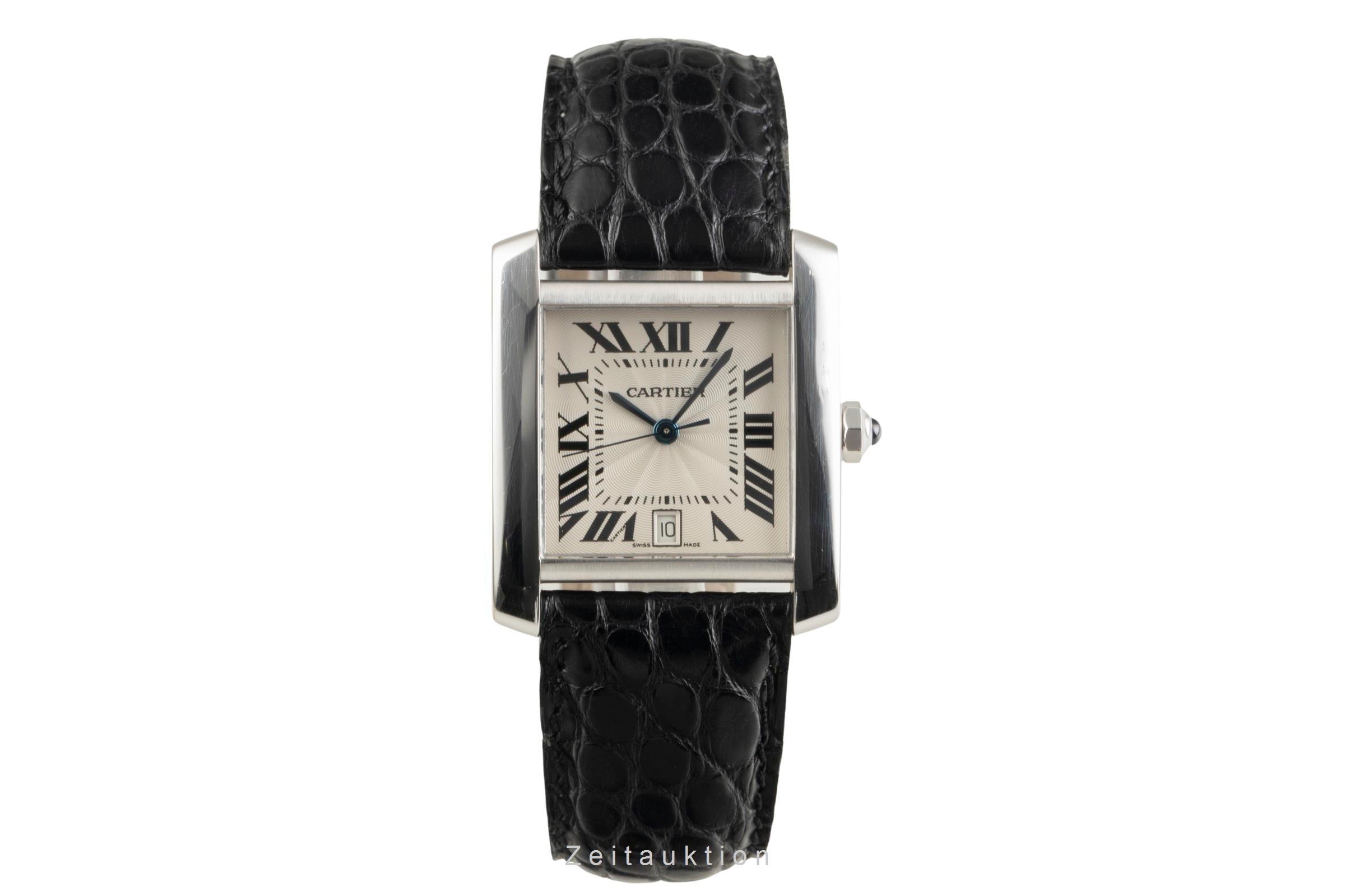 Cartier Tank Francaise LM 18k Weissgold Automatik Herrenuhr Medium Ref. W5001156 [2504466]