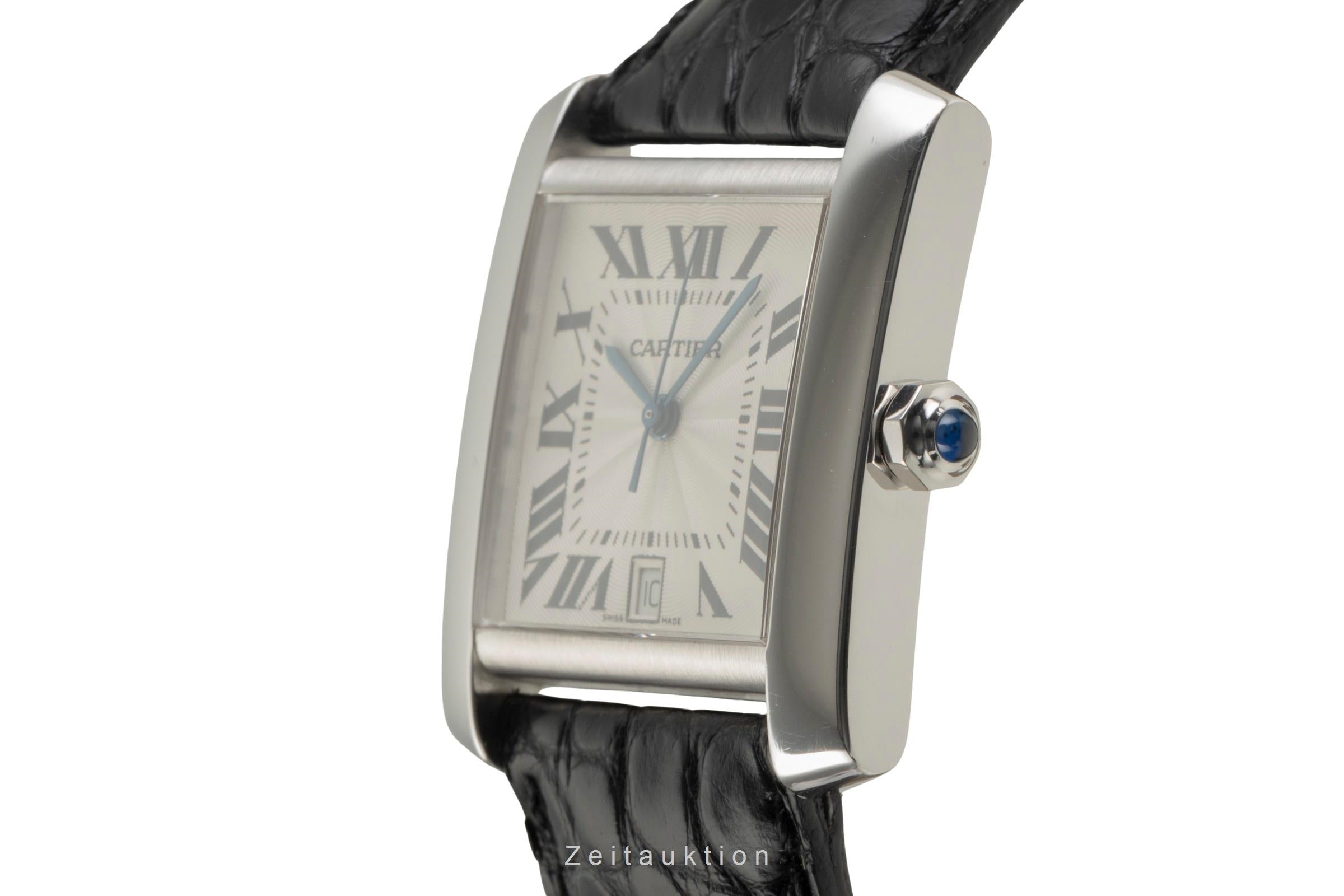 Cartier Tank Francaise LM 18k Weissgold Automatik Herrenuhr Medium Ref. W5001156 [2504466]