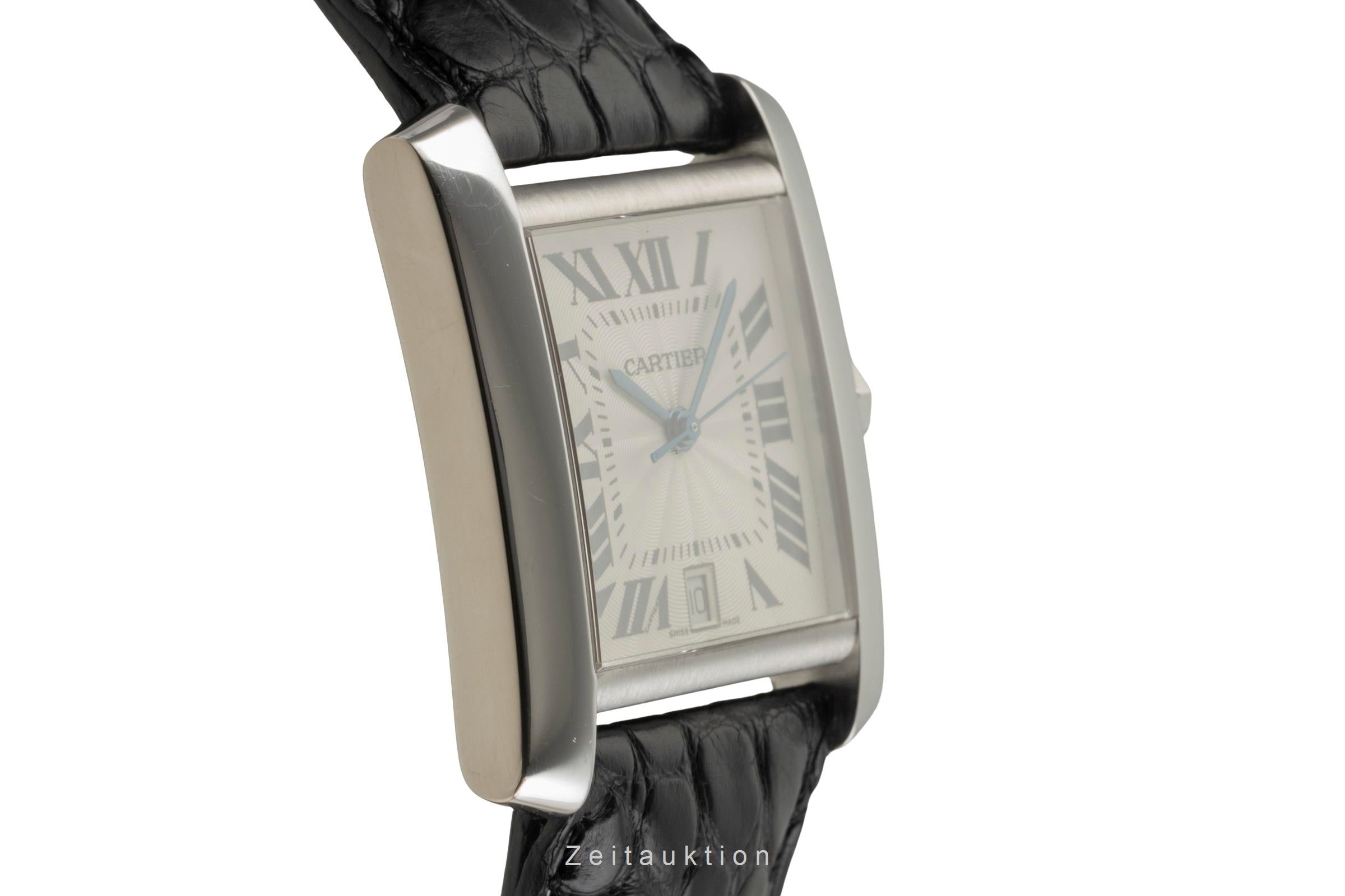 Cartier Tank Francaise LM 18k Weissgold Automatik Herrenuhr Medium Ref. W5001156 [2504466]